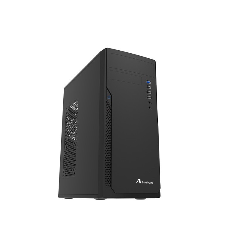 ADJ Case Mid-Tower 500W con Alimentatore, 1 USB 3.0, 3 USB 2.0, Compatibile ATX/m-ATX/mini-ITX, Nero