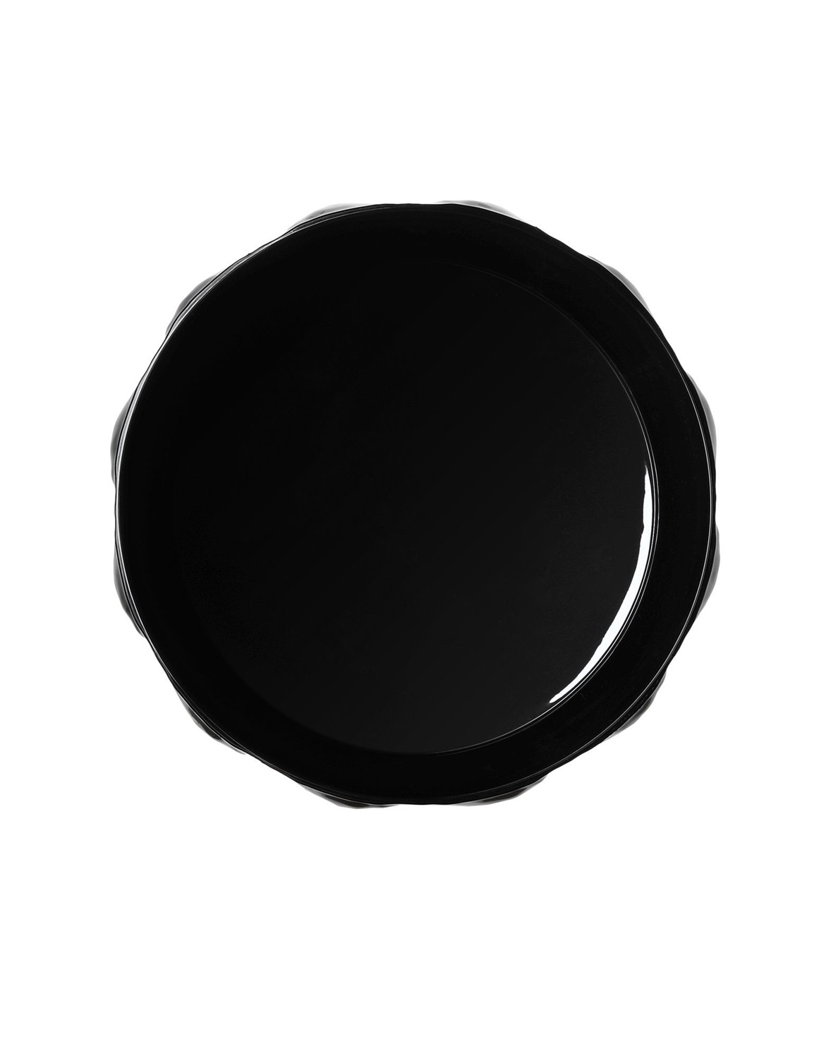 KARTELL Vaso Matelassè Nero - 1225/E6, Design di Patricia Urquiola, Forma Rotonda e Struttura Irregolare