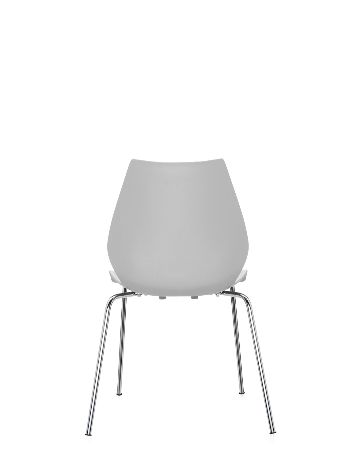 KARTELL Maui Sedia Senza Braccioli - Set da 2, Grigio Chiaro, Design Vico Magistretti