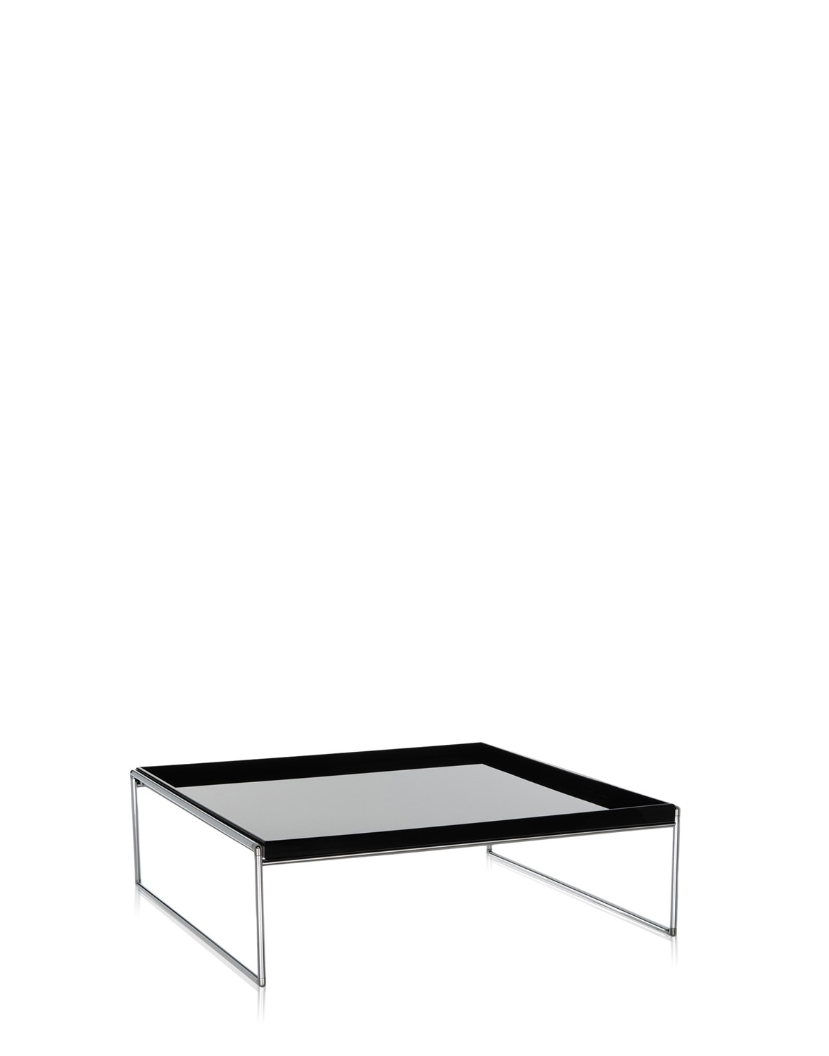 Kartell Trays Side Table - Tavolino Nero, 81 x 81 x 25 cm, Design di Piero Lissoni