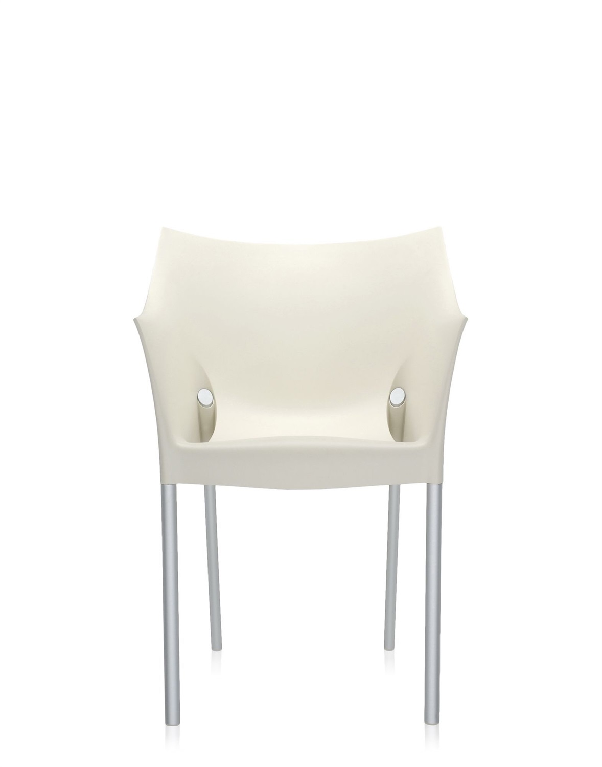Kartell Dr.No Poltrona Impilabile - Bianco - Alluminio e Polipropilene - Design Philippe Starck