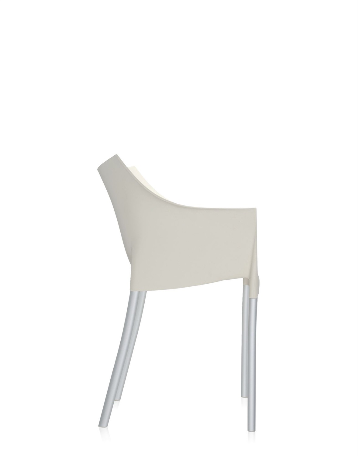 Kartell Dr.No Poltrona Impilabile - Bianco - Alluminio e Polipropilene - Design Philippe Starck