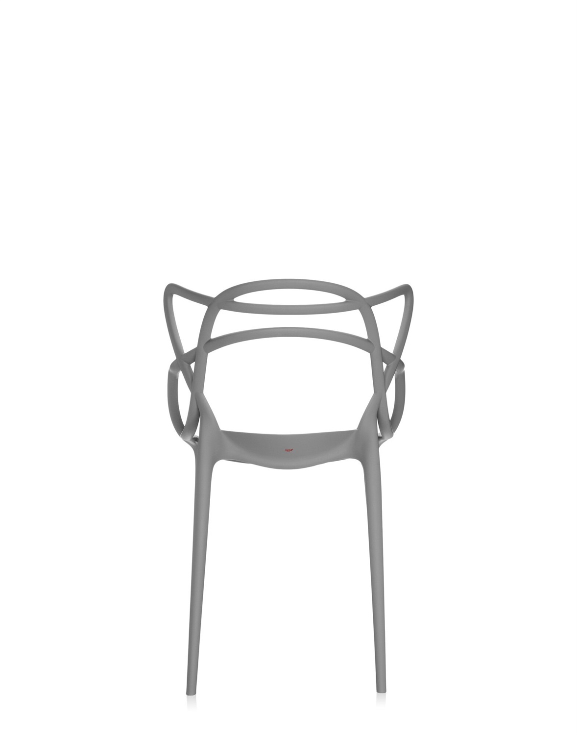 Kartell Sedia Masters Grigio - Design Philippe Starck, Impilabile, Materiale Riciclato, Set di 2