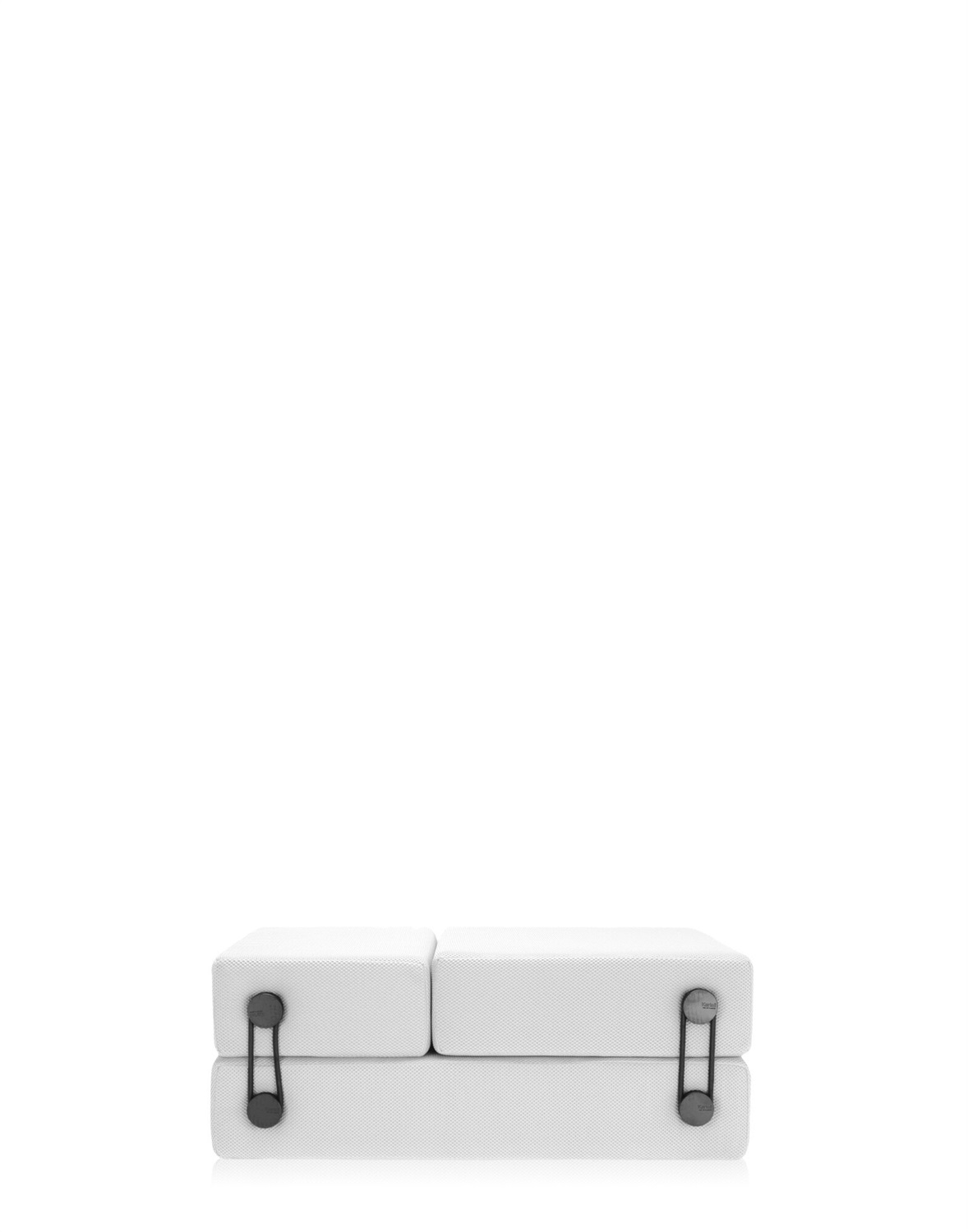 Kartell Trix Chaise Longue Trasformabile in Pouf - Poliuretano Bianco, 75 x 36 x 100 cm