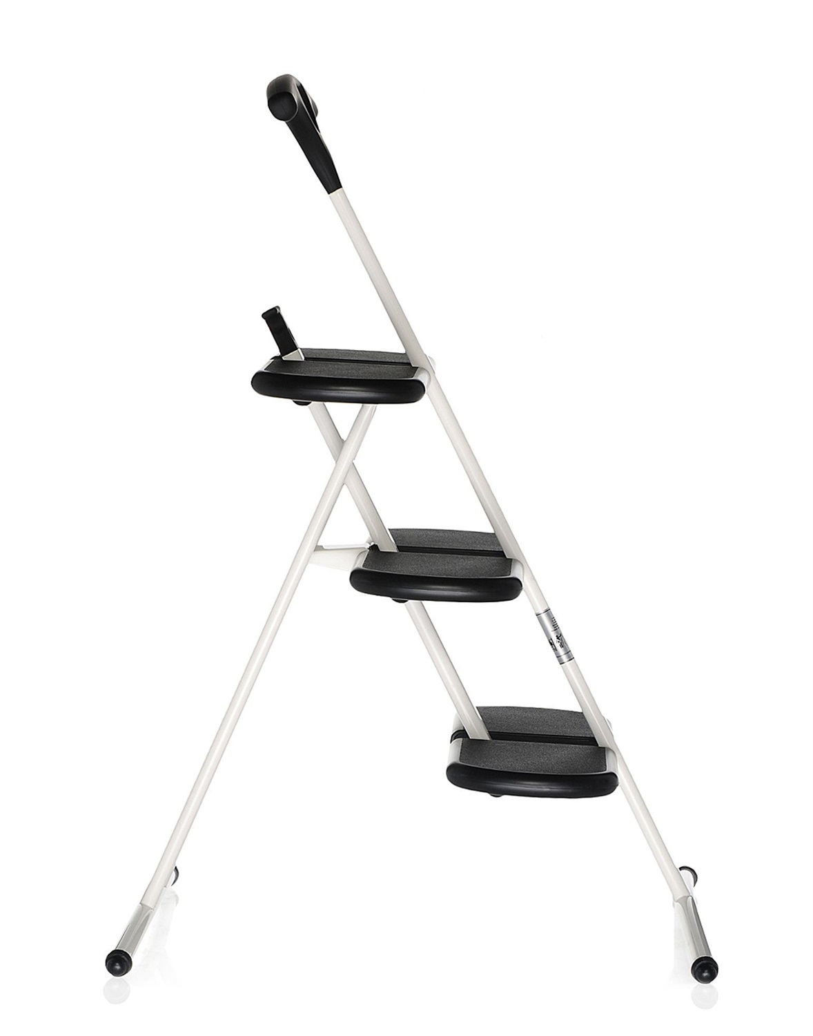 Kartell Tiramisu Scaletta 700003, Bianco - Scaletta pieghevole a tre gradini, Dimensione 43 x 92 x 60 cm, Materiale 50% Acciaio e 50% Polipropilene, Design di Andries Van Onck