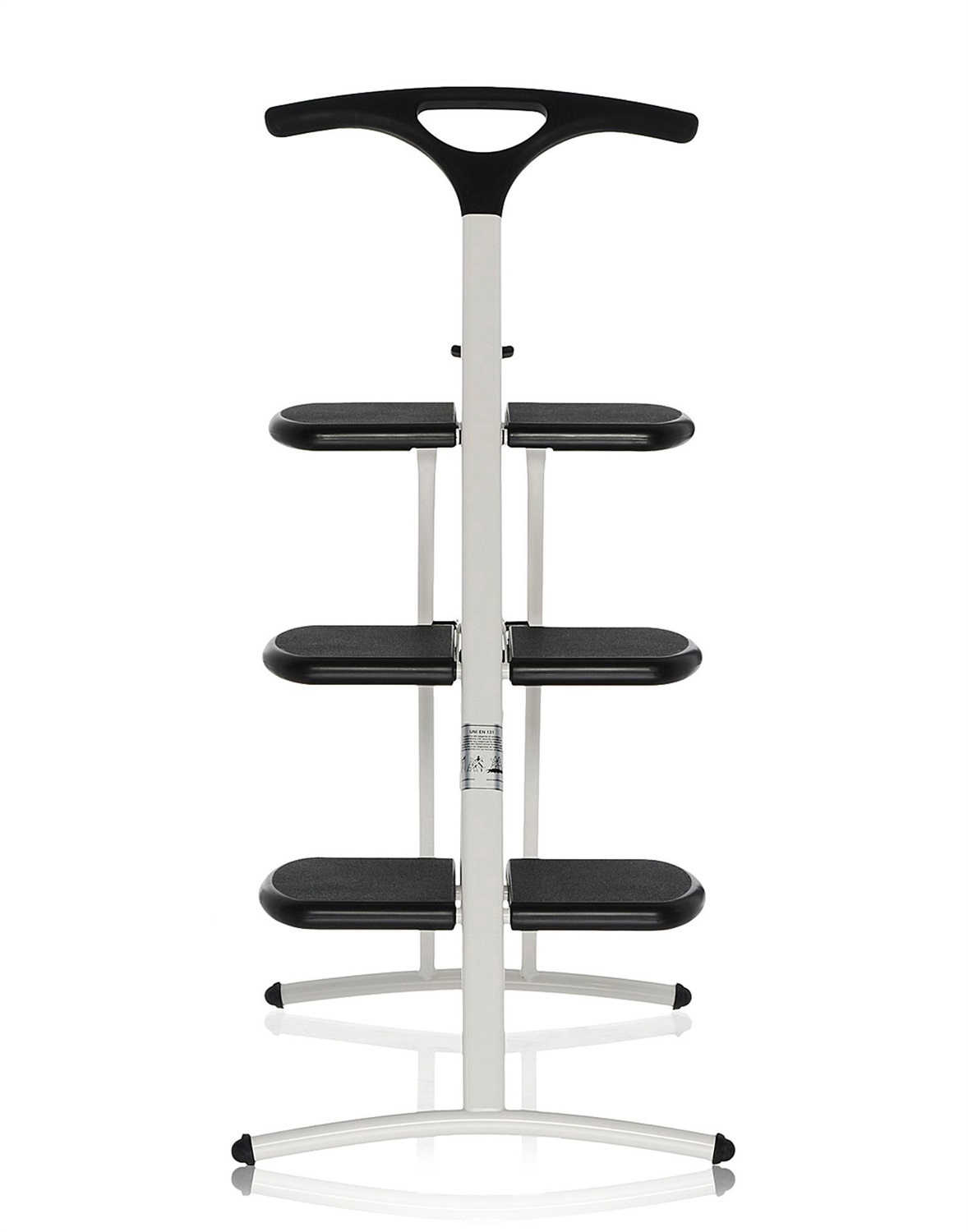 Kartell Tiramisu Scaletta 700003, Bianco - Scaletta pieghevole a tre gradini, Dimensione 43 x 92 x 60 cm, Materiale 50% Acciaio e 50% Polipropilene, Design di Andries Van Onck