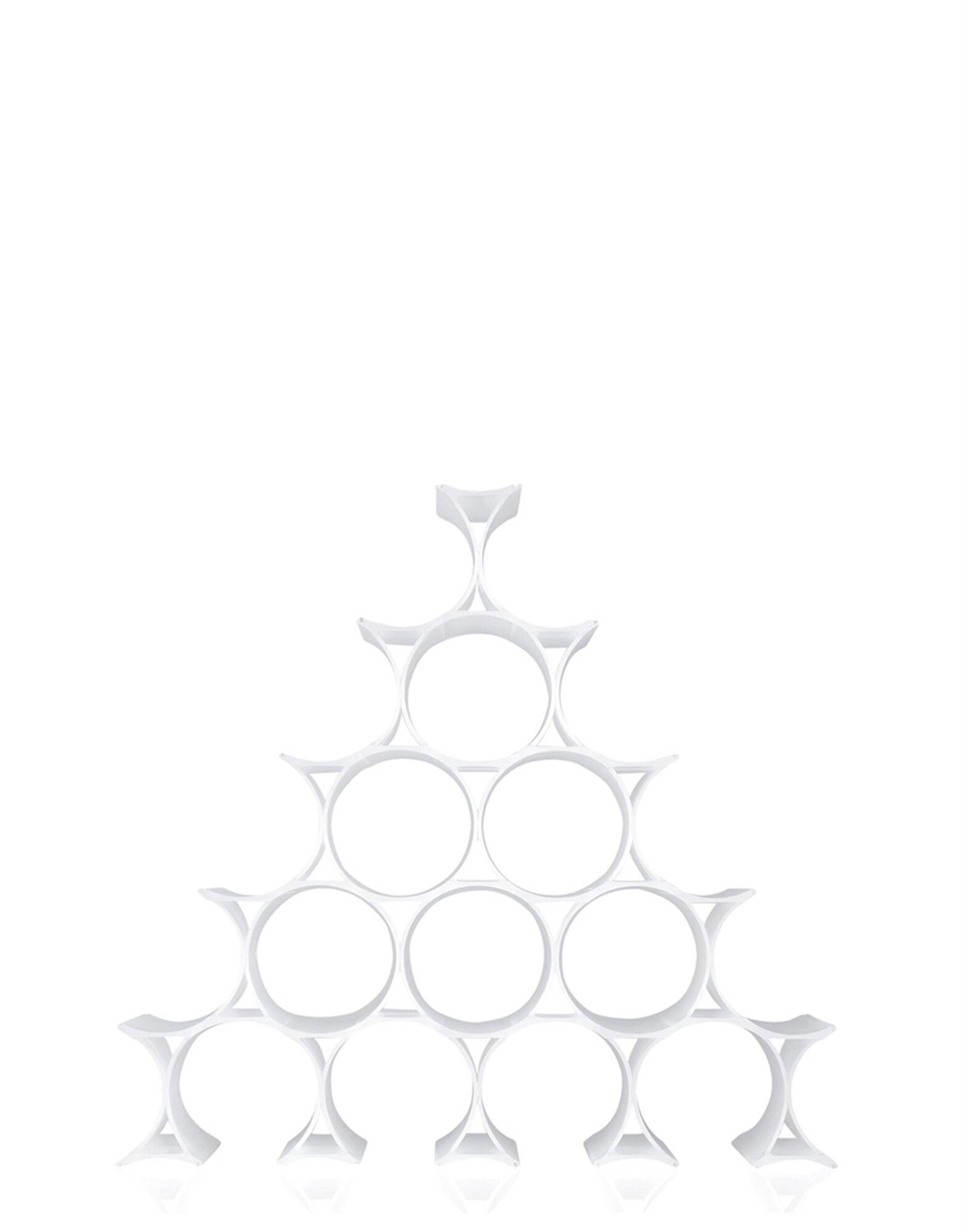 Kartell Infinity Portabottiglie Componibile 16 Pezzi Bianco - Design Ron Arad in Polipropilene