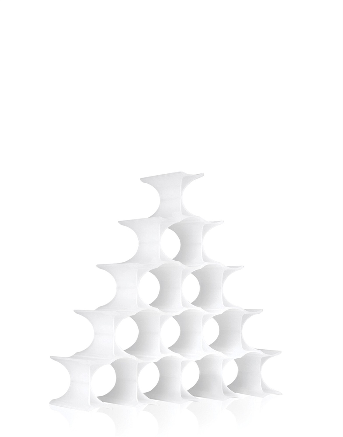 Kartell Infinity Portabottiglie Componibile 16 Pezzi Bianco - Design Ron Arad in Polipropilene
