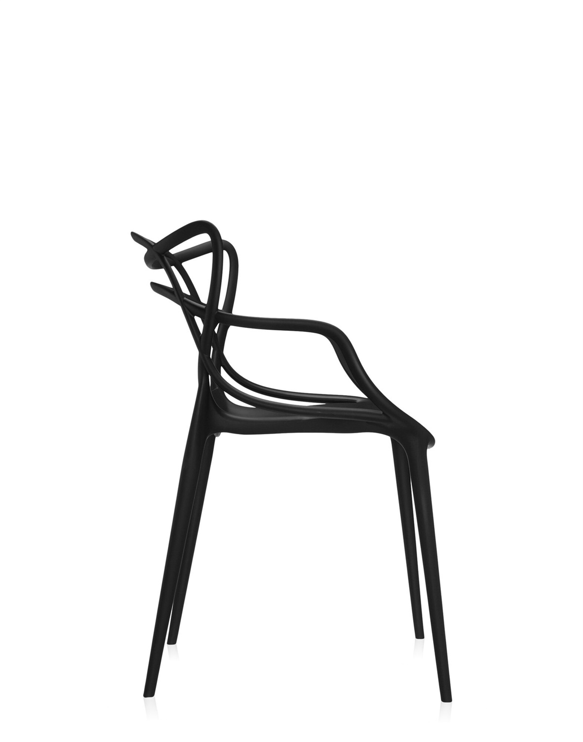 Kartell Masters Sedia Impilabile Nero - Design Philippe Starck - Tecnopolimero Riciclato - Set da 4