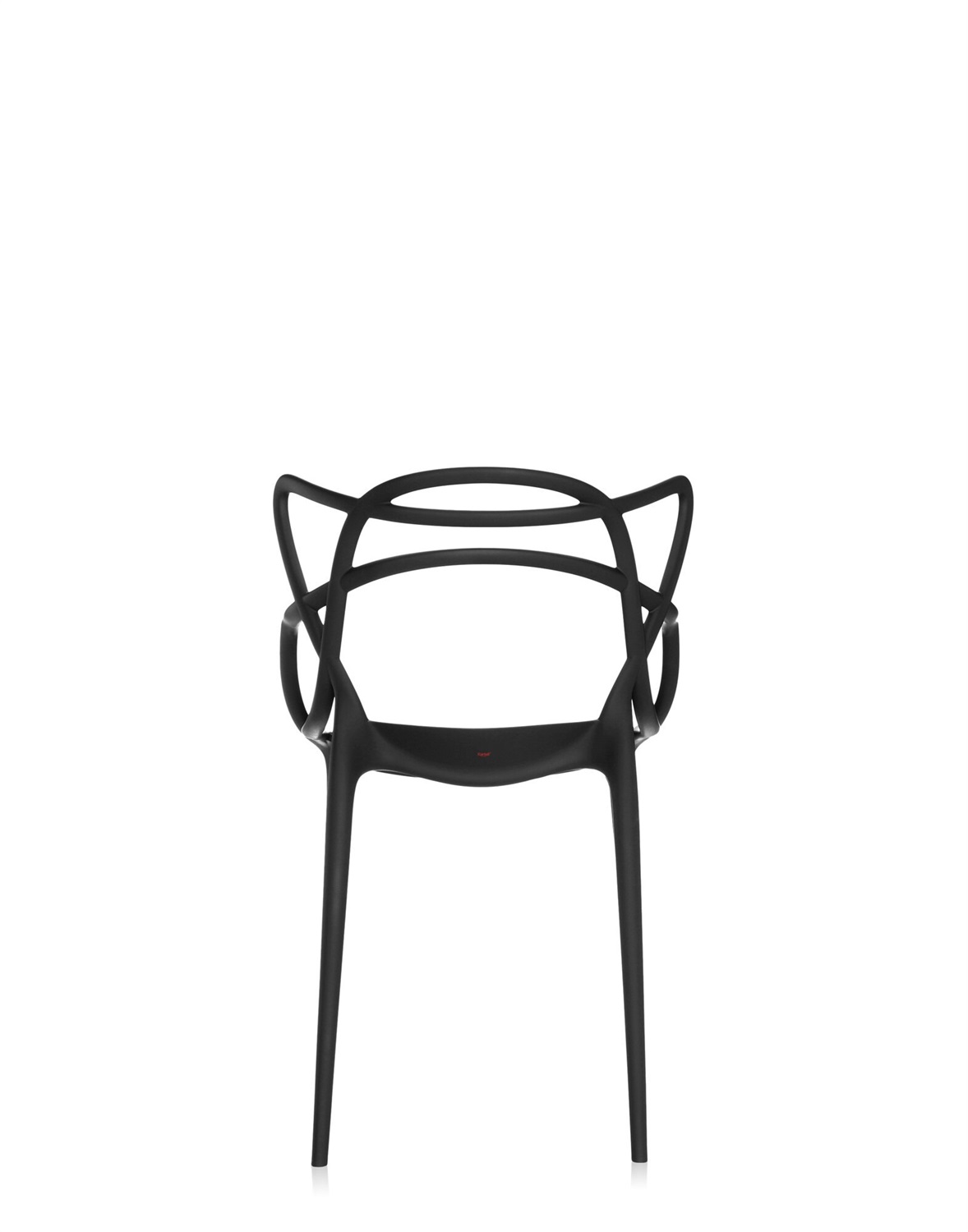 Kartell Masters Sedia Impilabile Nero - Design Philippe Starck - Tecnopolimero Riciclato - Set da 4