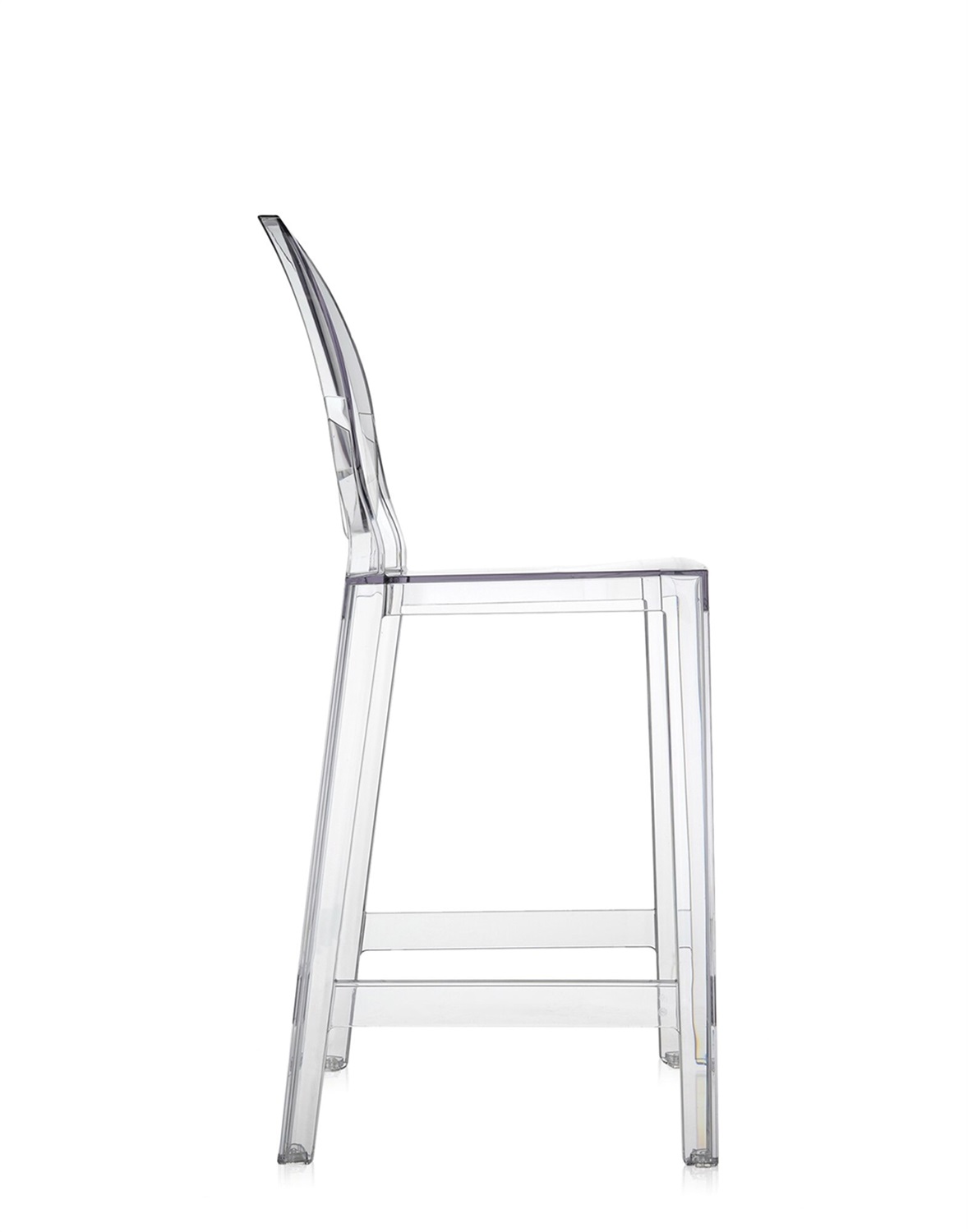 Kartell One More Sgabello - Policarbonato Trasparente o Colorato, Design Philippe Starck, H. 65 cm