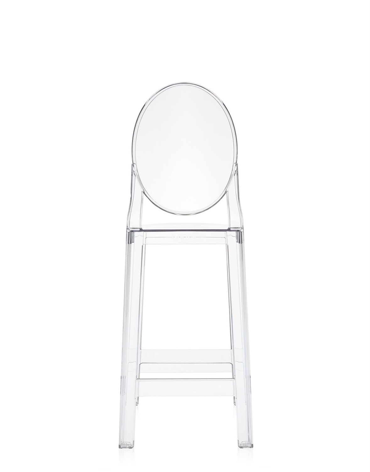 Kartell One More Sgabello - Policarbonato Trasparente o Colorato, Design Philippe Starck, H. 65 cm