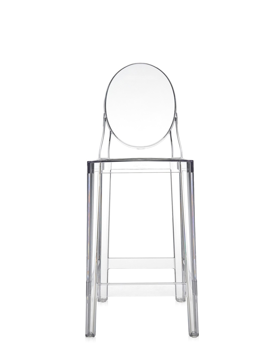 Kartell One More Sgabello - Policarbonato Trasparente o Colorato, Design Philippe Starck, H. 65 cm