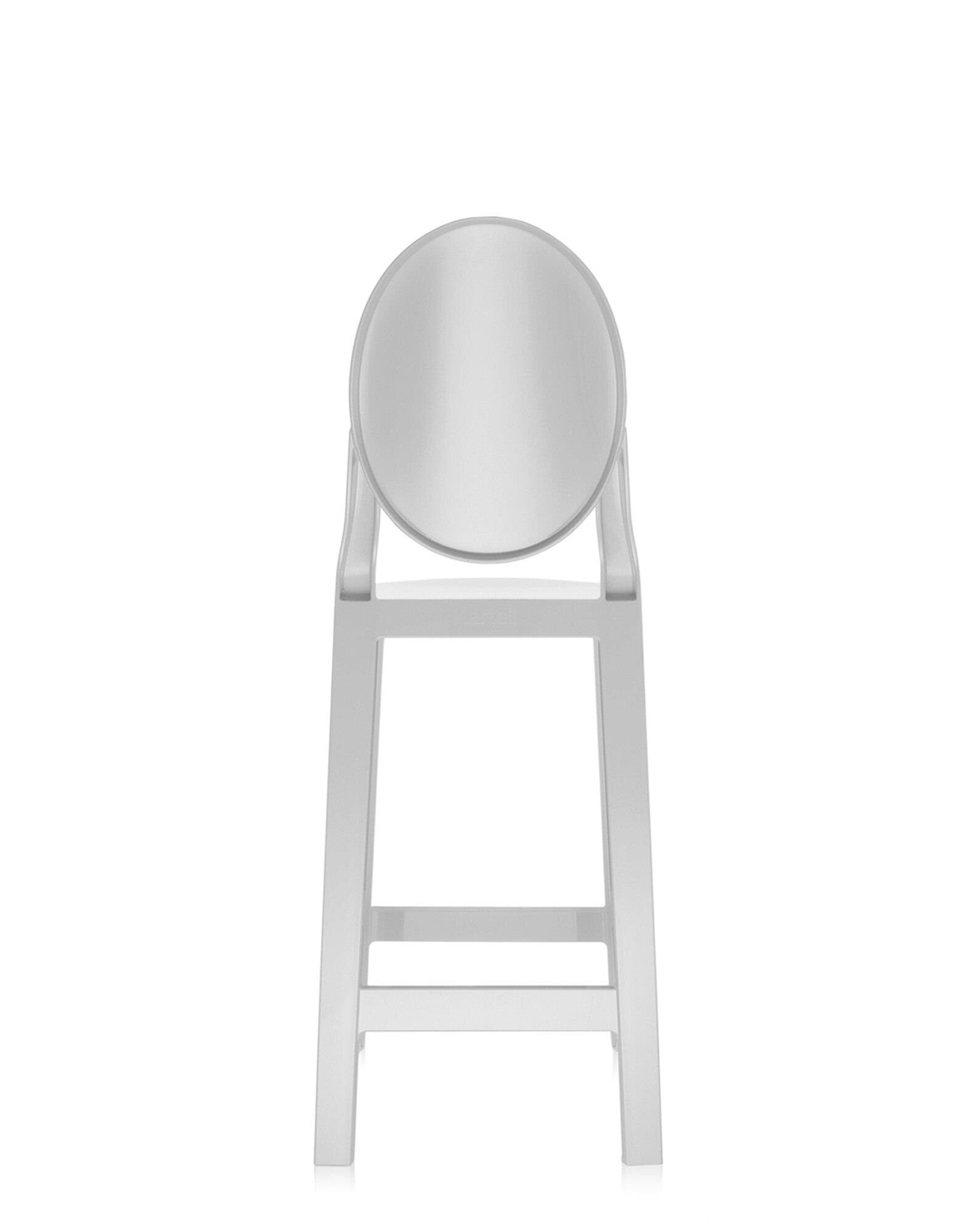 Kartell One More Please Sgabello da Bar Bianco in Policarbonato - Set da 2 Pezzi, Altezza Seduta 65 cm, Design Philippe Starck