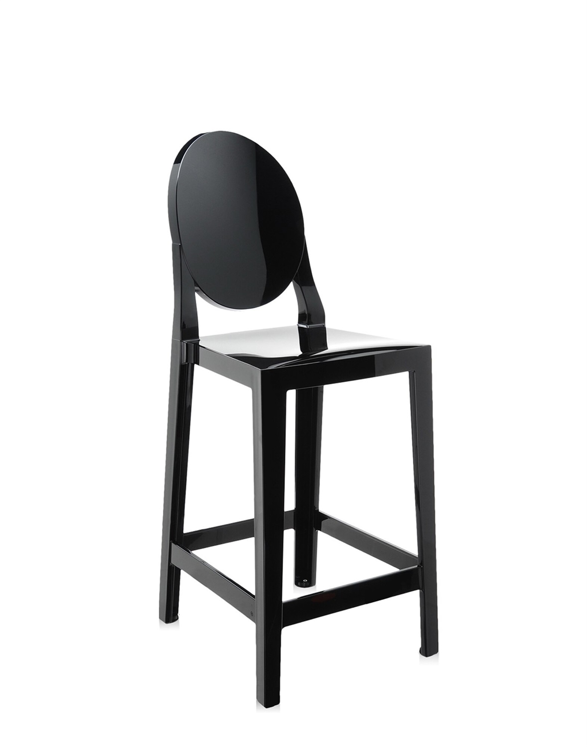 Kartell Sgabello da Bar Ghost e One More - Nero - Policarbonato - Design Philippe Starck