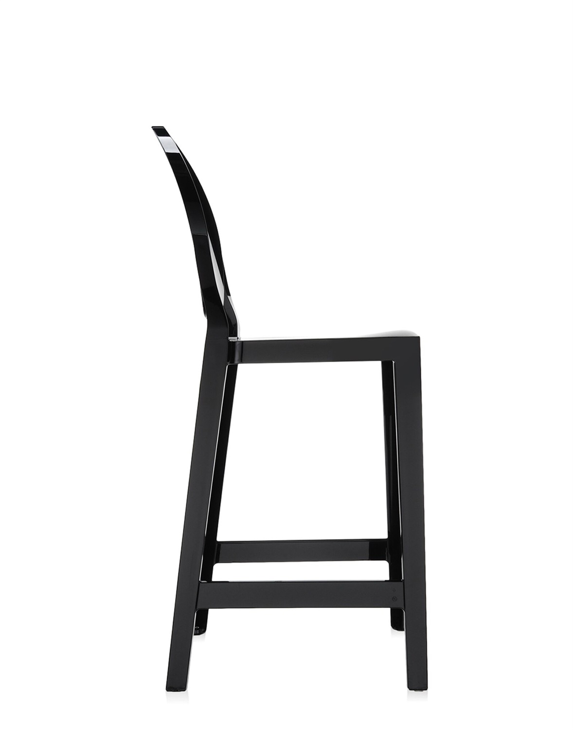 Kartell Sgabello da Bar Ghost e One More - Nero - Policarbonato - Design Philippe Starck