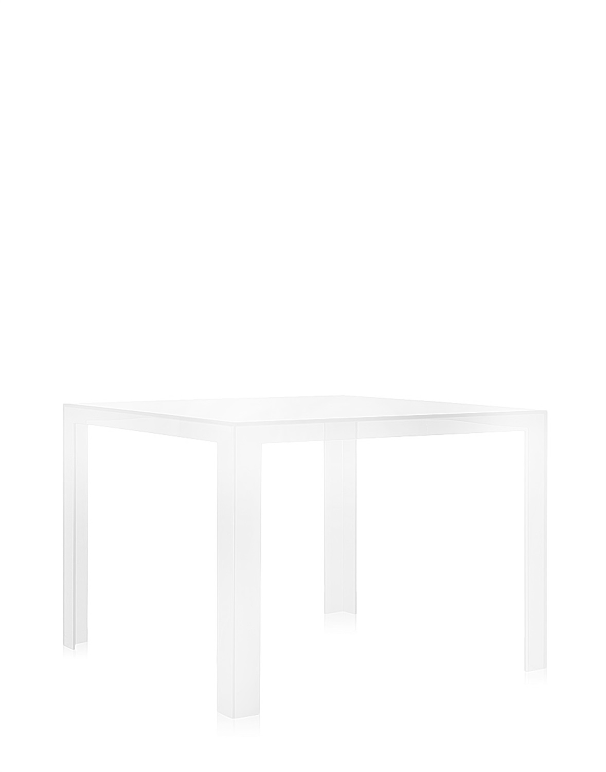 Kartell Invisible Tavolo Quadrato in PMMA Trasparente - Design di Tokujin Yoshioka - 100x100x72 cm