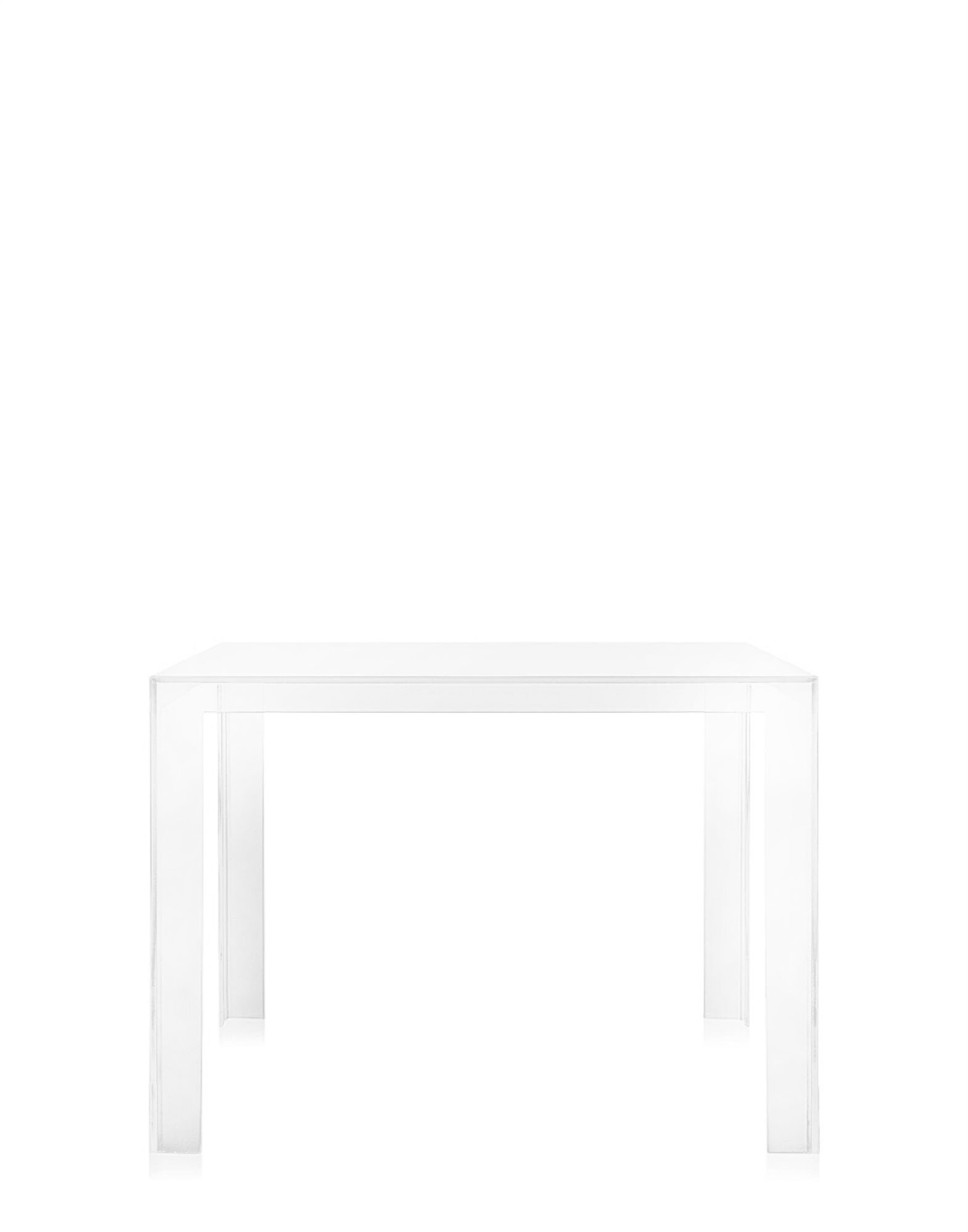 Kartell Invisible Tavolo Quadrato in PMMA Trasparente - Design di Tokujin Yoshioka - 100x100x72 cm