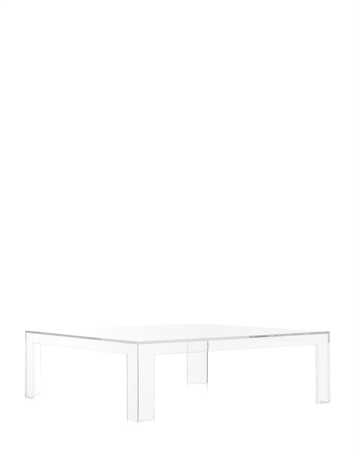 Kartell Tavolino Invisibles - Trasparente in PMMA - Design Tokujin Yoshioka - 100x100x31.5 cm