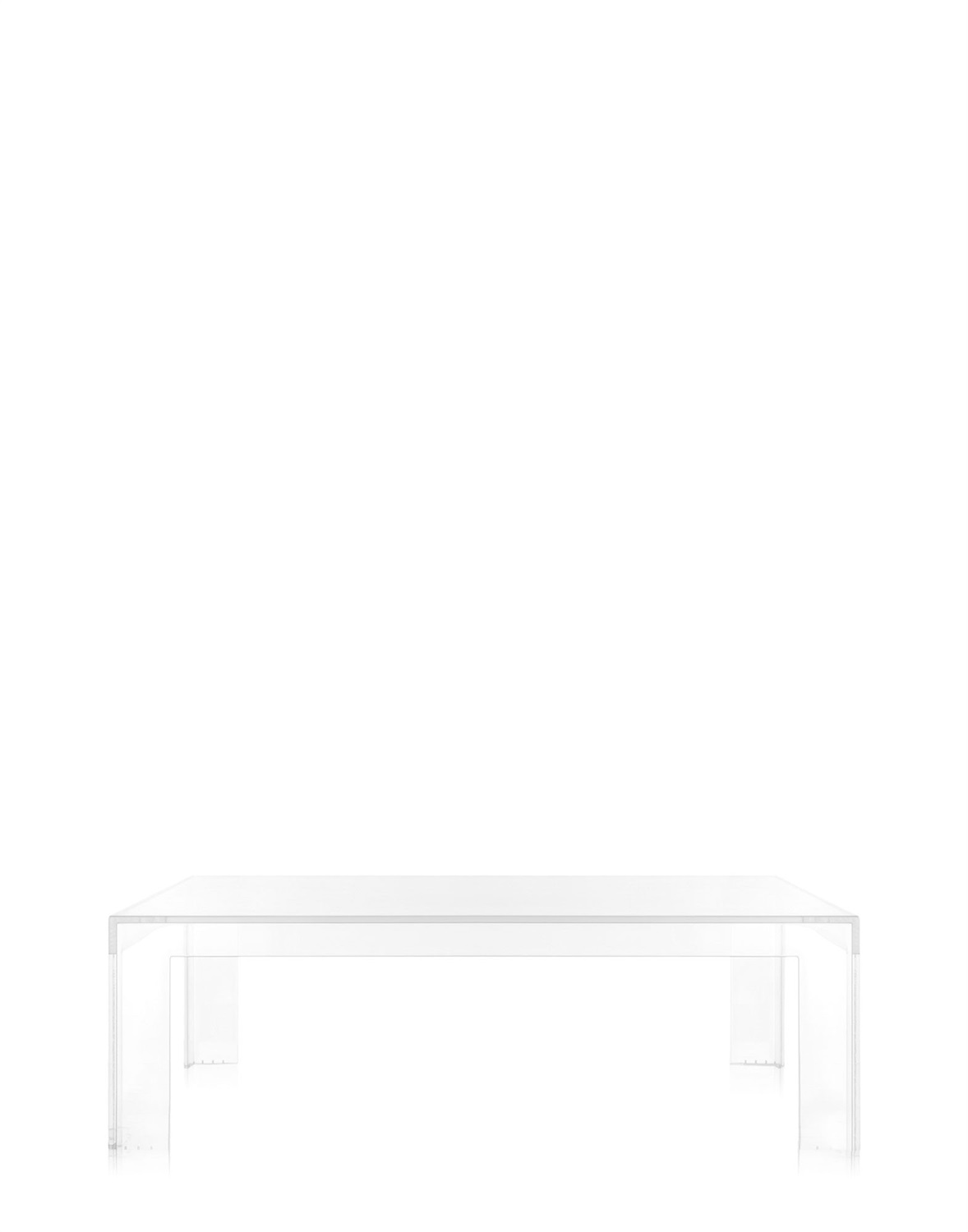 Kartell Tavolino Invisibles - Trasparente in PMMA - Design Tokujin Yoshioka - 100x100x31.5 cm