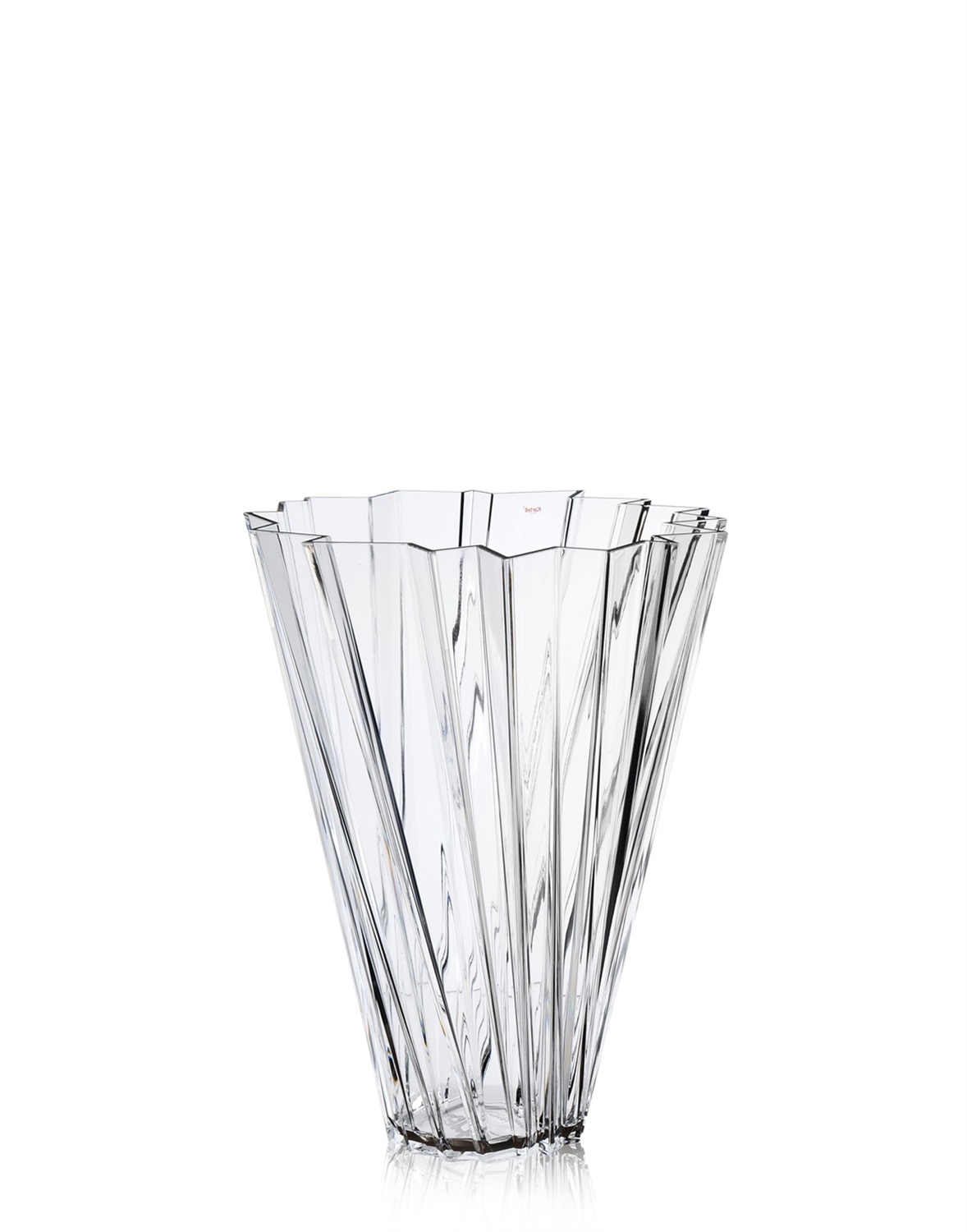 Kartell Vaso Shanghai in Cristallo - Design Mario Bellini, Ø 35 x H 44 cm, PMMA Trasparente, Made in Italy, Indoor/Outdoor