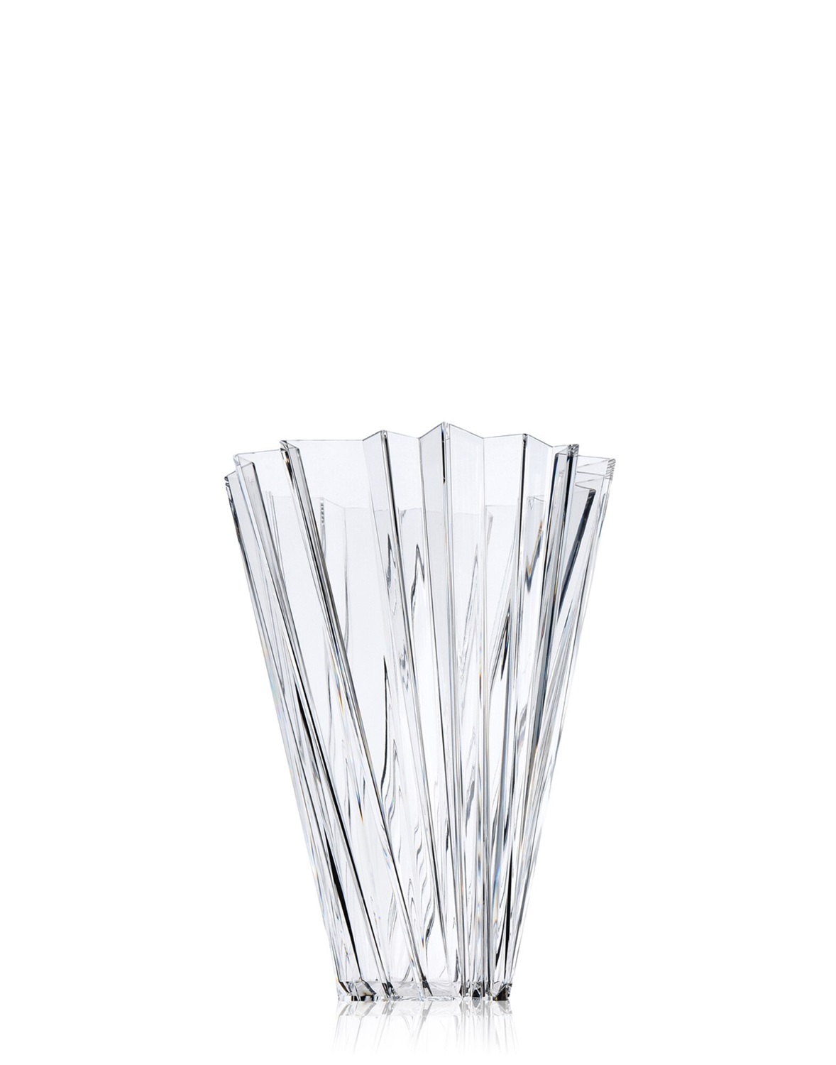 Kartell Vaso Shanghai in Cristallo - Design Mario Bellini, Ø 35 x H 44 cm, PMMA Trasparente, Made in Italy, Indoor/Outdoor