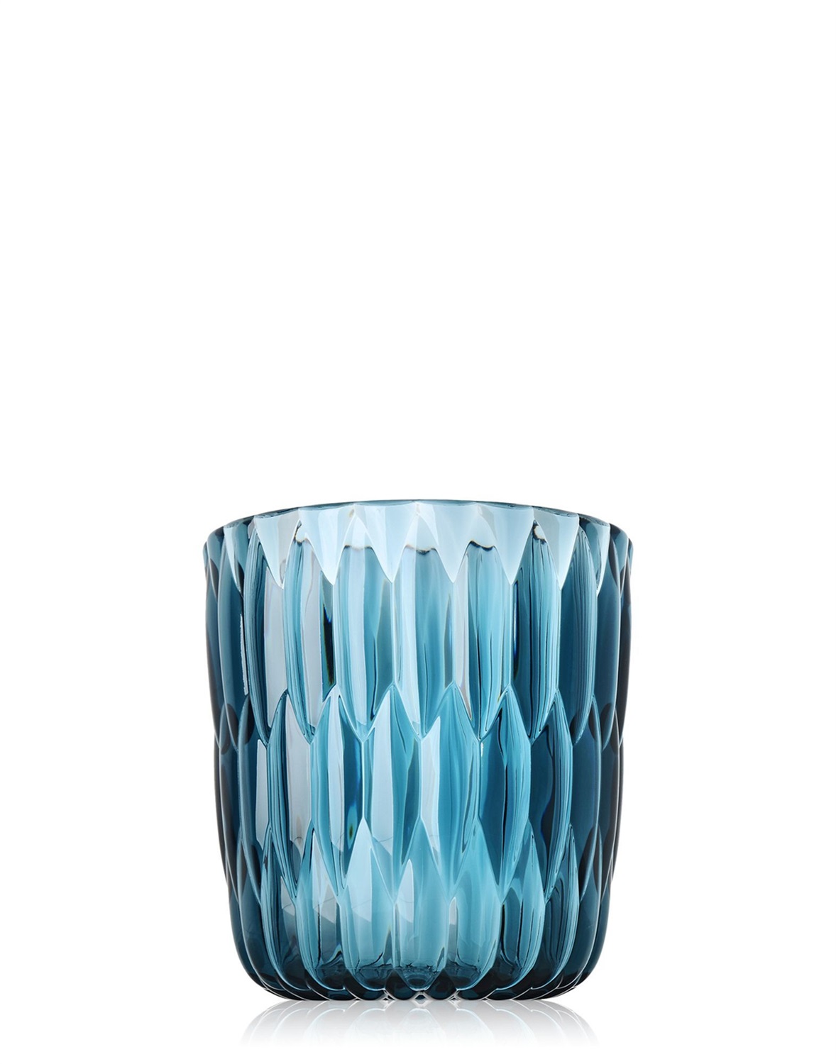 Kartell Jelly Vaso Blu - Design Patricia Urquiola, 2012, PMMA Trasparente, 23.5 x 25 cm, Peso 1.85 Kg, Made in Italy, Riutilizzabile