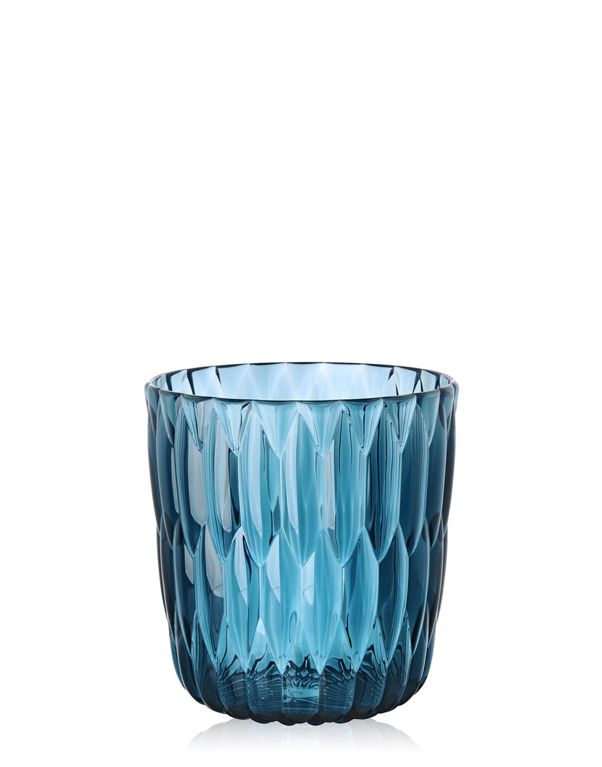 Kartell Jelly Vaso Blu - Design Patricia Urquiola, 2012, PMMA Trasparente, 23.5 x 25 cm, Peso 1.85 Kg, Made in Italy, Riutilizzabile