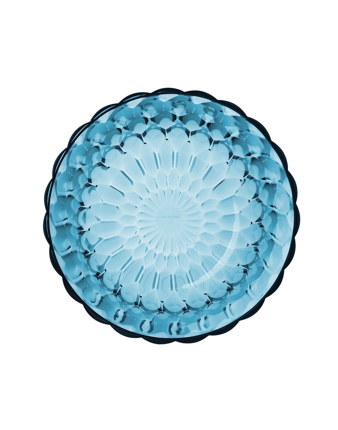 Kartell Jelly Vaso Blu - Design Patricia Urquiola, 2012, PMMA Trasparente, 23.5 x 25 cm, Peso 1.85 Kg, Made in Italy, Riutilizzabile
