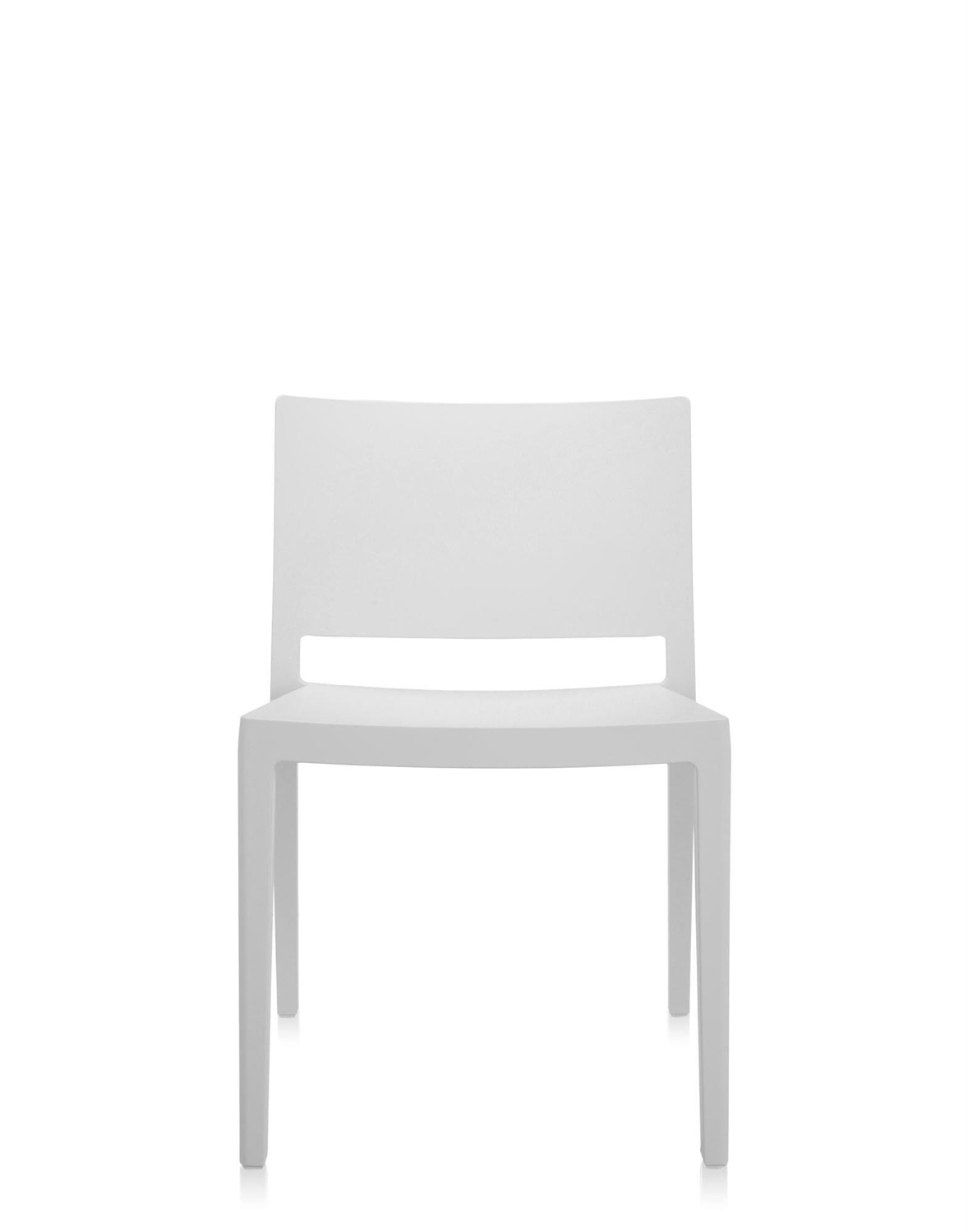 Kartell Lizz Mat Sedia Impilabile Bianco - 2 Pezzi, Design Piero Lissoni, 100% Tecnopolimero