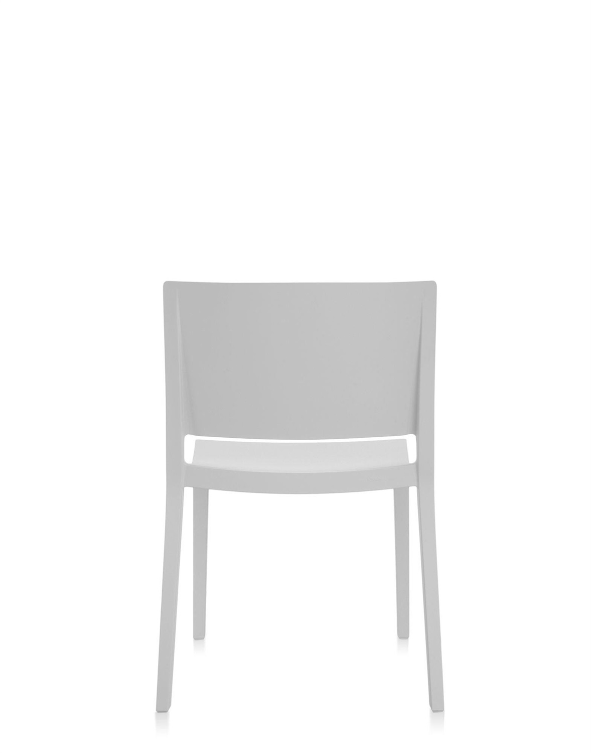 Kartell Lizz Mat Sedia Impilabile Bianco - 2 Pezzi, Design Piero Lissoni, 100% Tecnopolimero