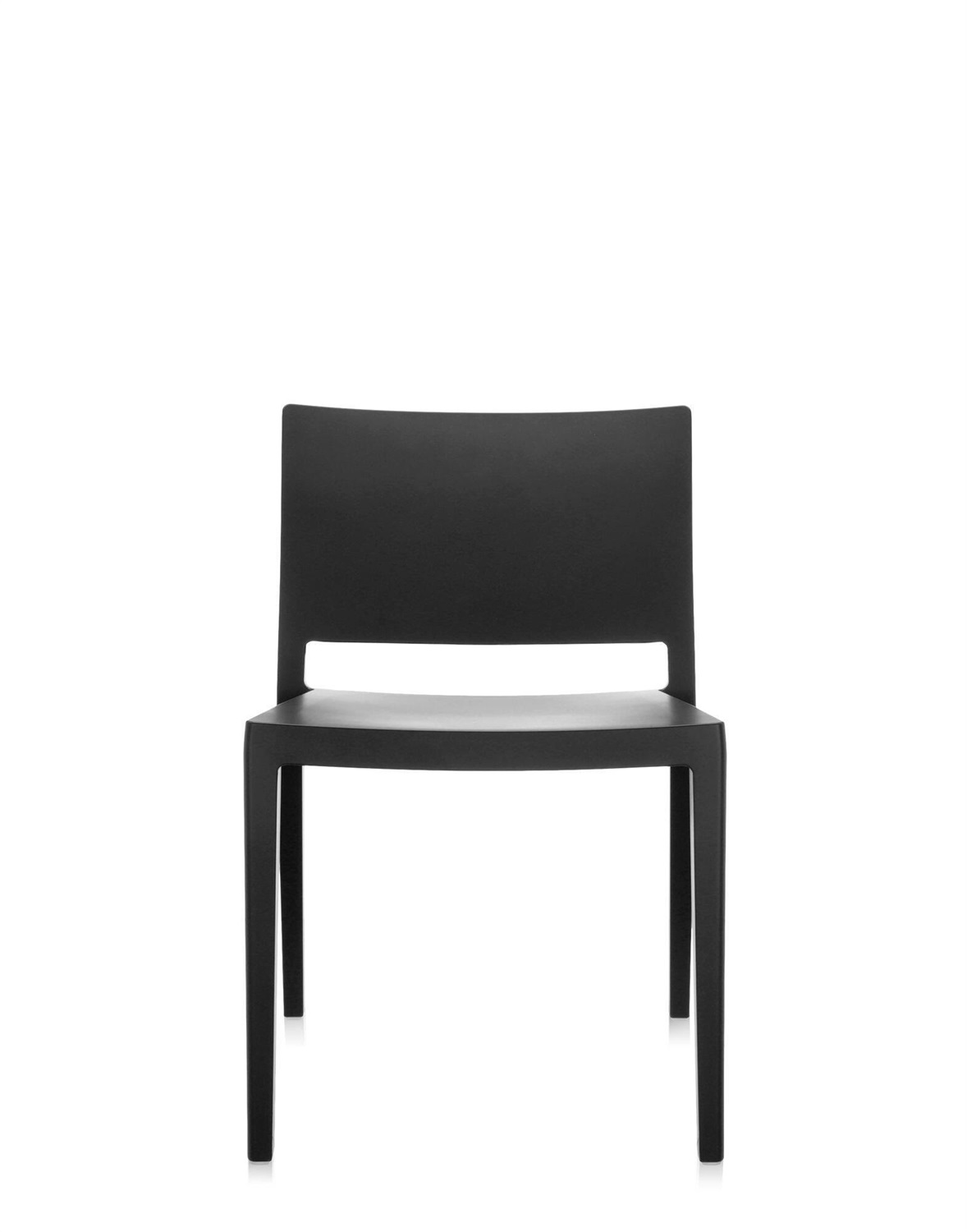Kartell Sedia Lizz - Impilabile, Design Minimalista di Piero Lissoni, Nero in Tecnopolimero
