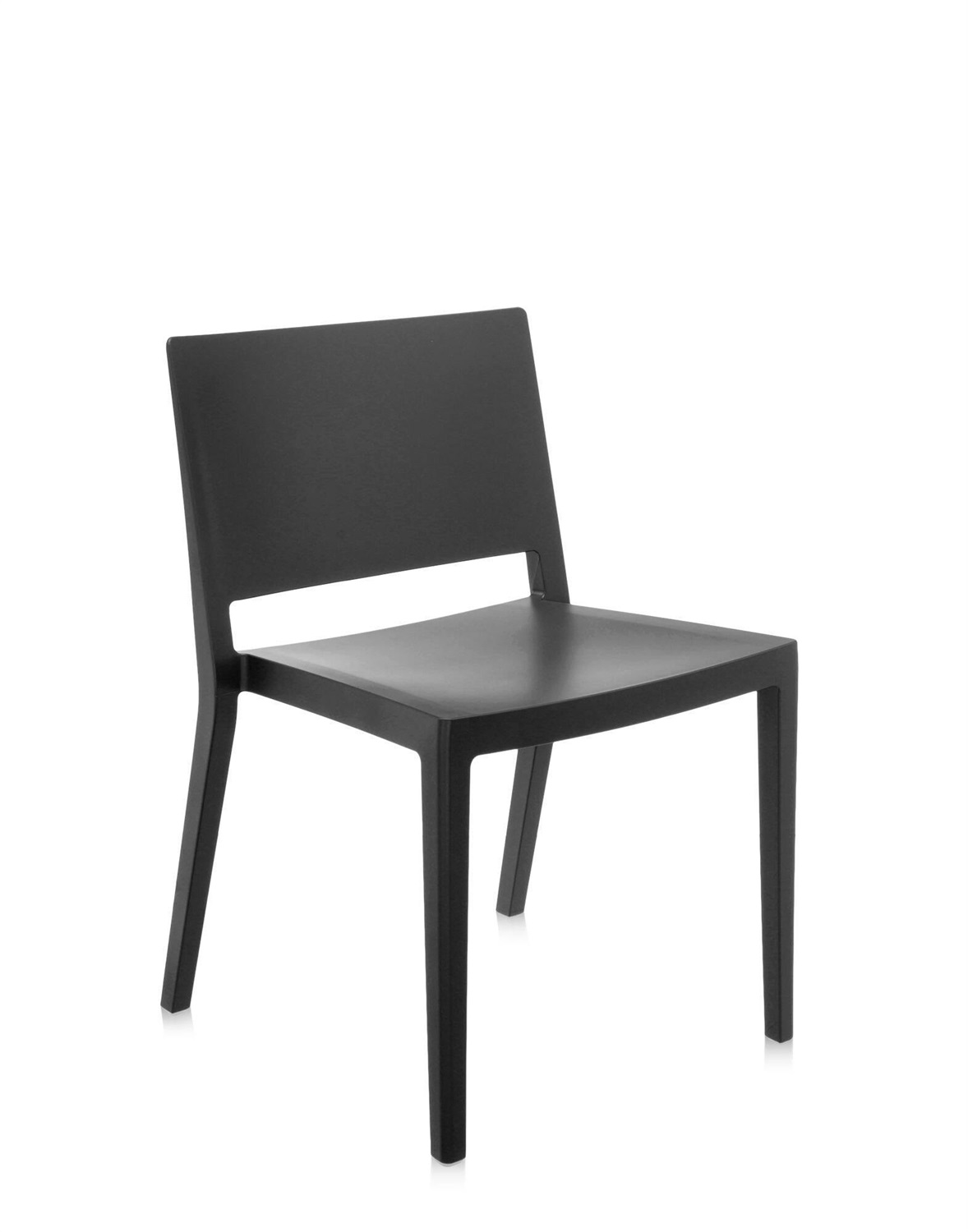 Kartell Sedia Lizz - Impilabile, Design Minimalista di Piero Lissoni, Nero in Tecnopolimero