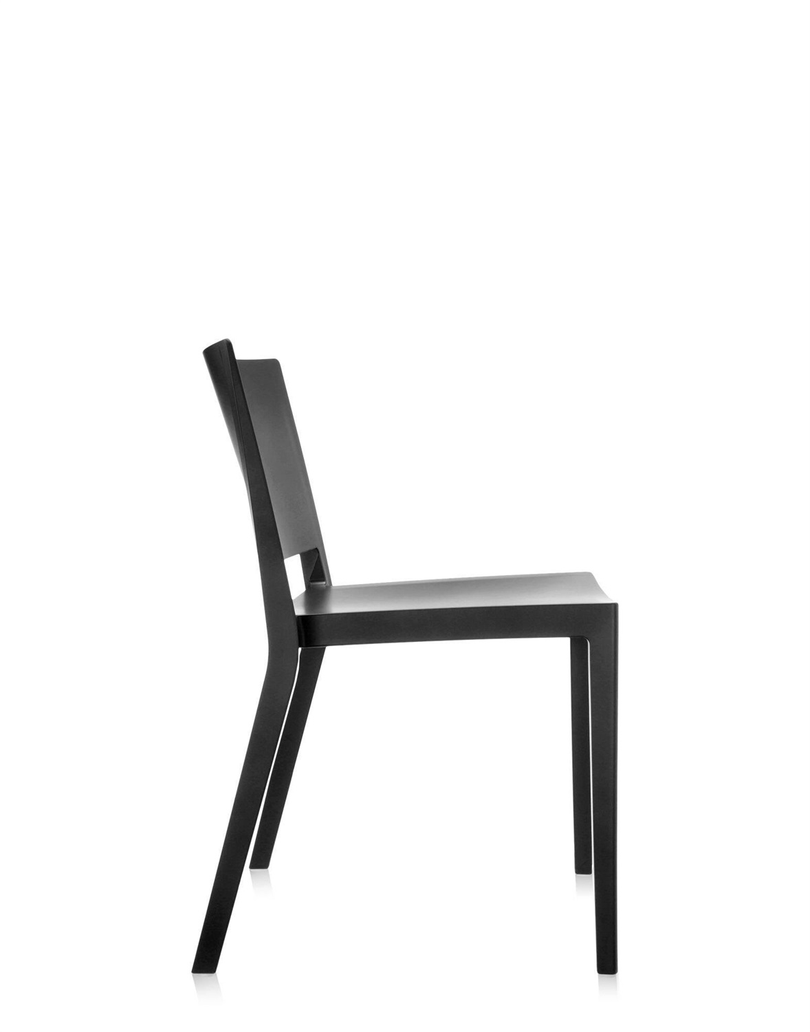 Kartell Sedia Lizz - Impilabile, Design Minimalista di Piero Lissoni, Nero in Tecnopolimero