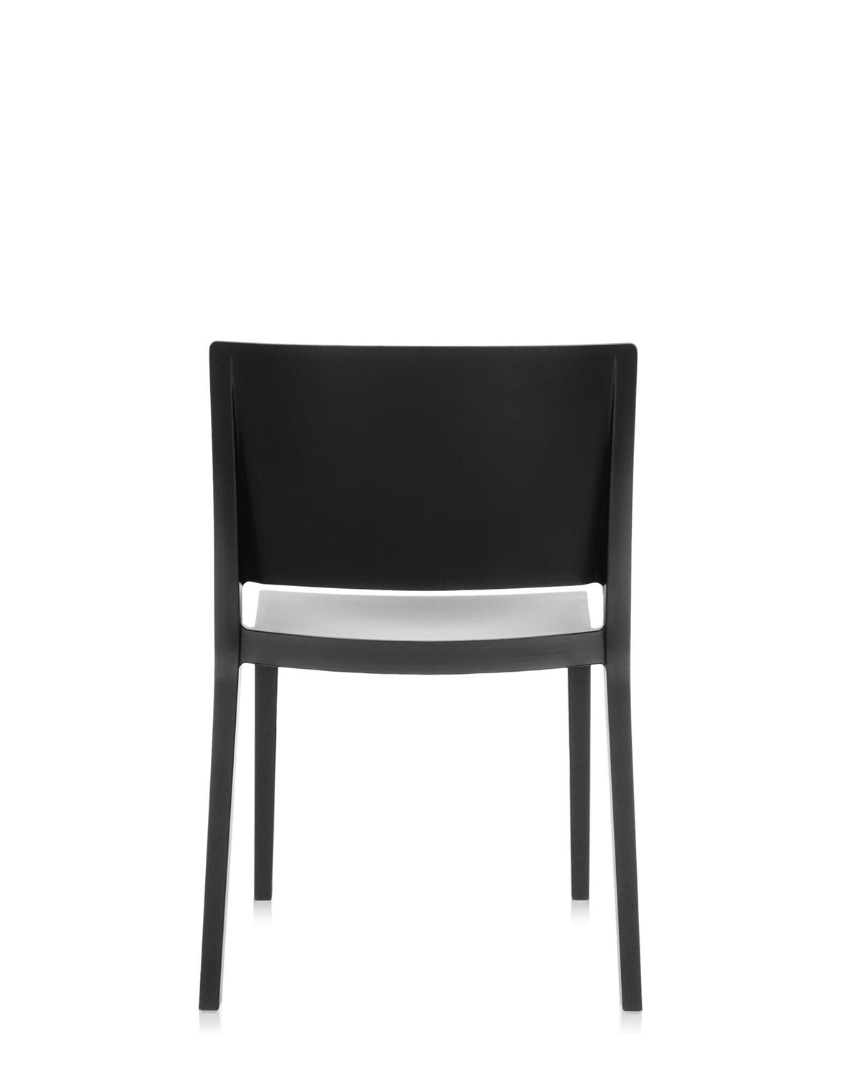 Kartell Sedia Lizz - Impilabile, Design Minimalista di Piero Lissoni, Nero in Tecnopolimero