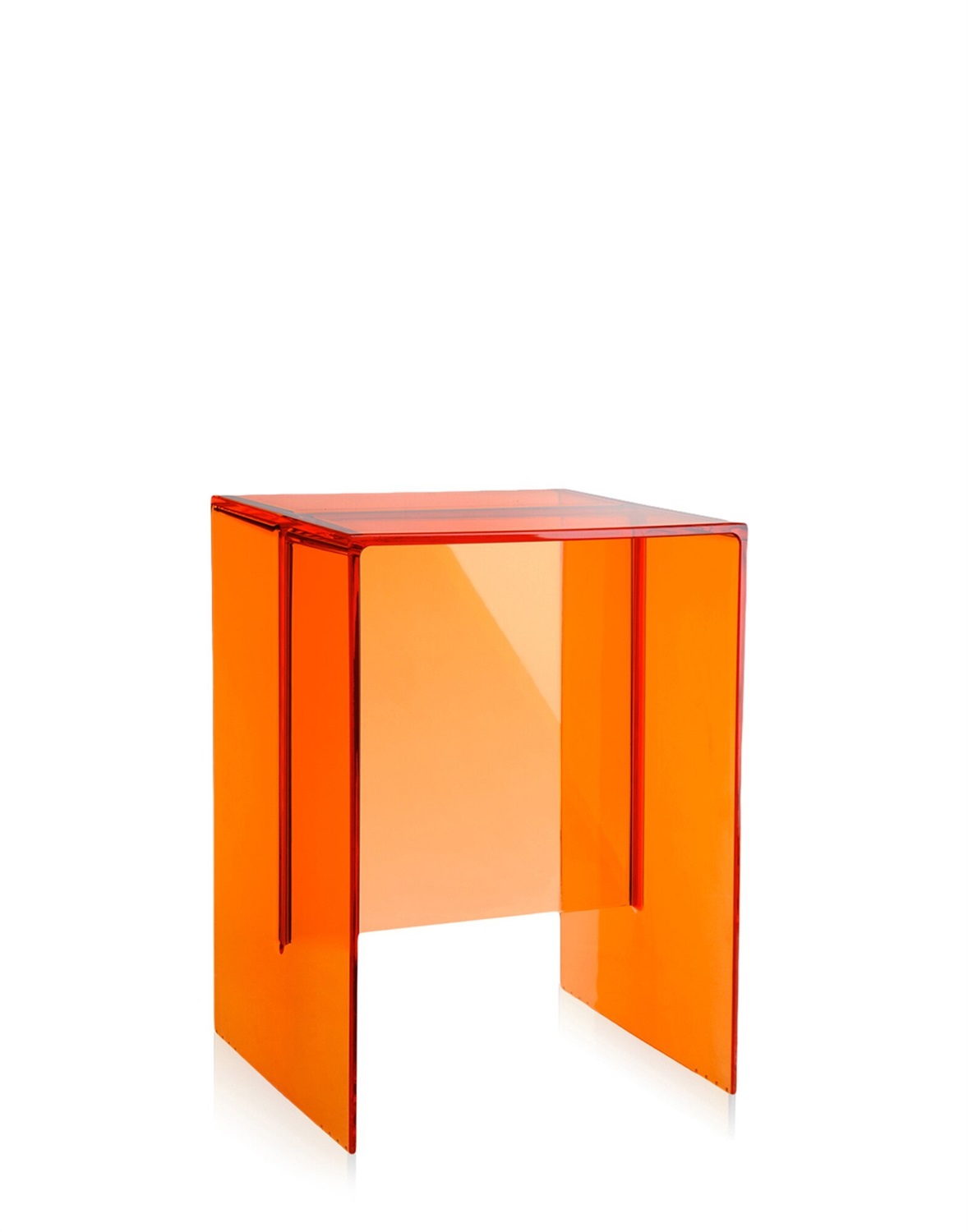 KARTELL Max-Beam Sgabello/Tavolino d'Appoggio in PMMA Arancio Tangerine - Design Ludovica & Roberto Palomba