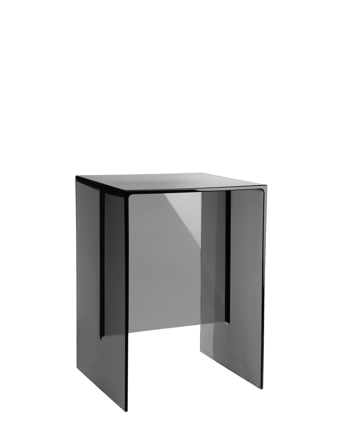 Kartell Max-Beam Sgabello/Tavolino Monolite in PMMA Trasparente - Dimensioni 33 x 27 x H 47 cm, Design di Ludovica Roberto Palomba
