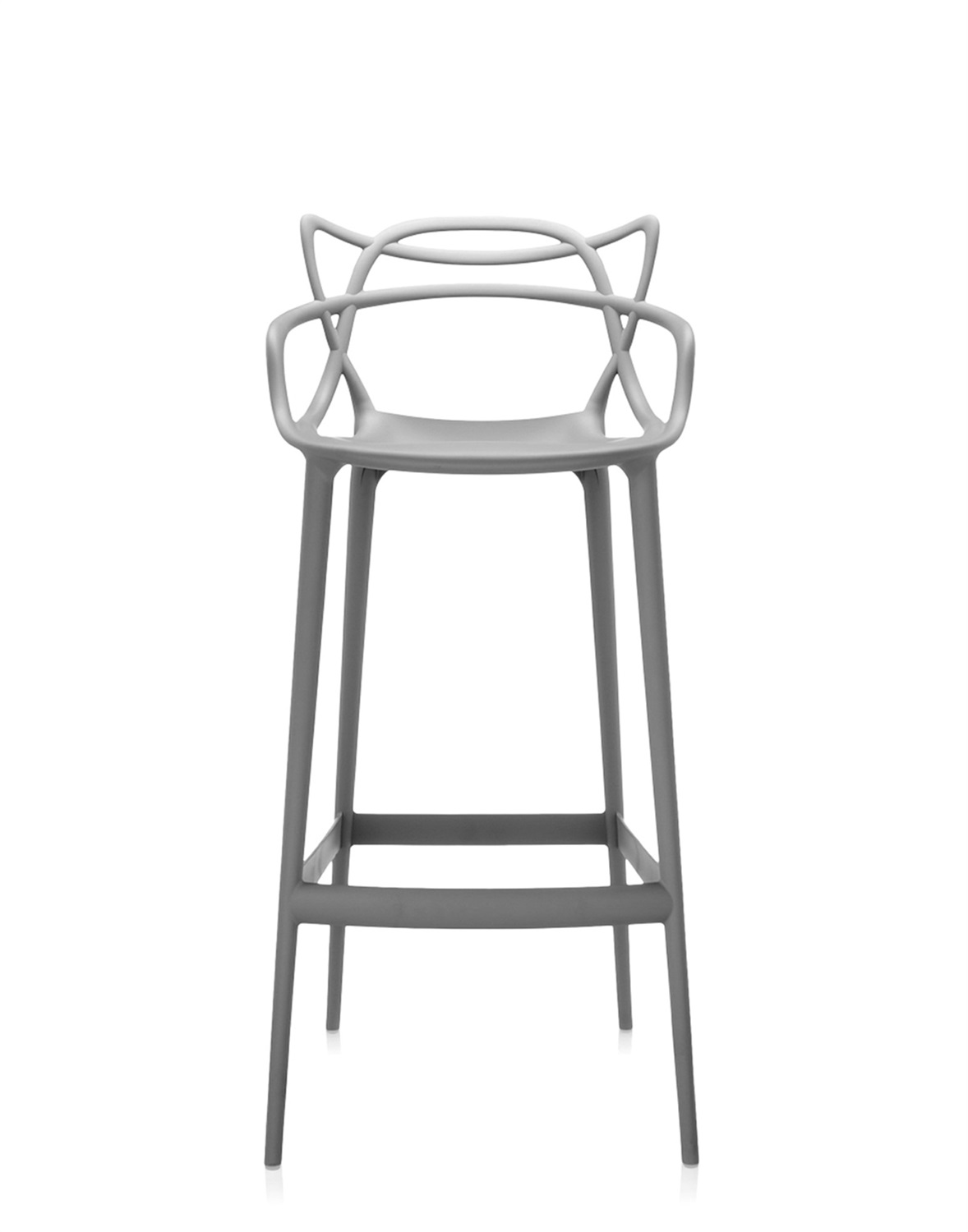 Kartell Masters Stool Sgabello H 75 cm - Grigio, Tecnopolimero Riciclato, Design Philippe Starck