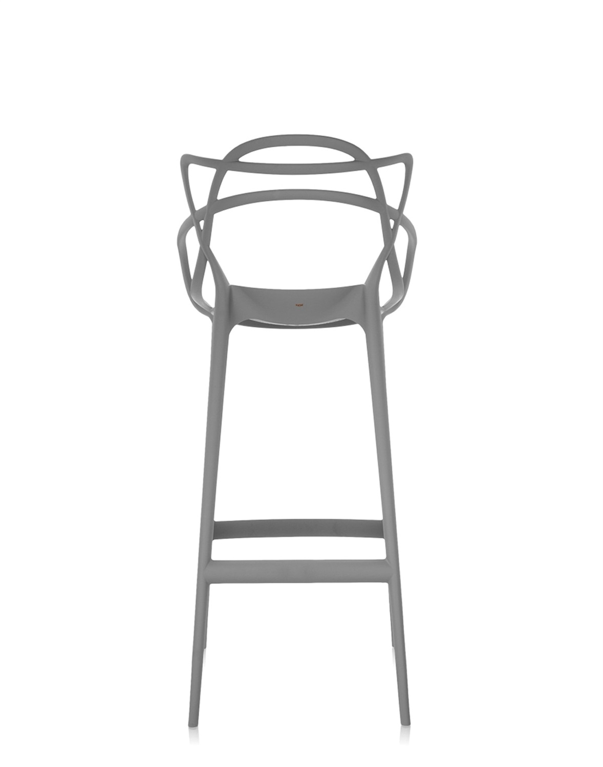 Kartell Masters Stool Sgabello H 75 cm - Grigio, Tecnopolimero Riciclato, Design Philippe Starck