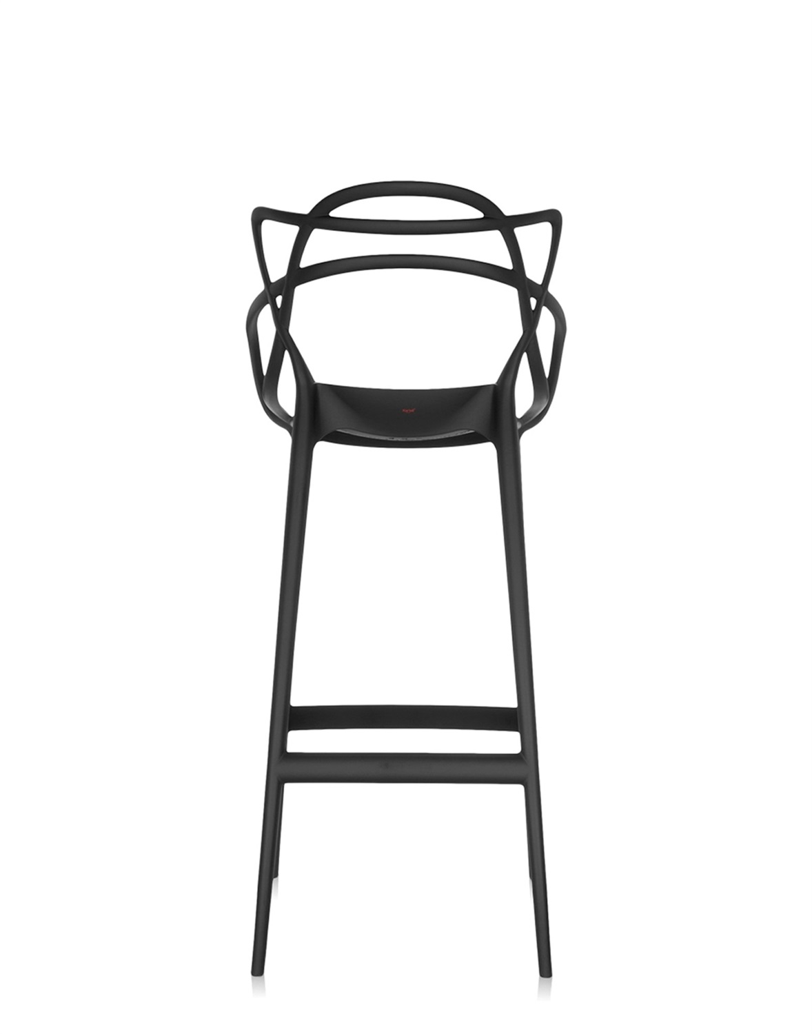 Kartell Masters Stool Sgabello da Pranzo - H 75 cm - Design Philippe Starck - Nero - Tecnopolimero Riciclato