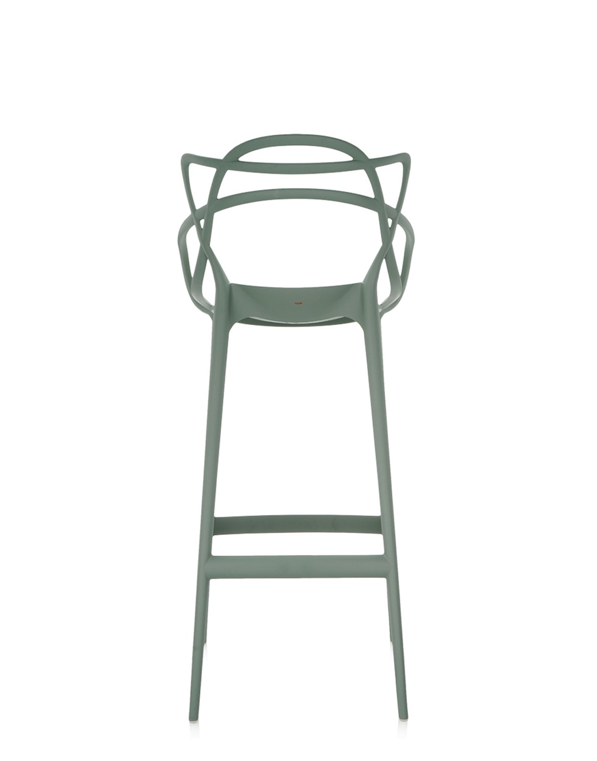 Kartell Masters Stool Sgabello Verde (Salvia) H 75 cm - Tecnopolimero Riciclato, Design Philippe Starck