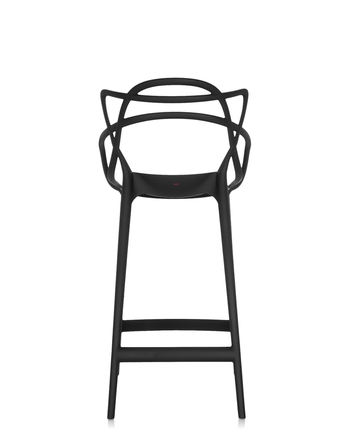 Kartell Masters Stool Sgabello Nero - Tecnopolimero Riciclato, H. 65 cm, Design Philippe Starck