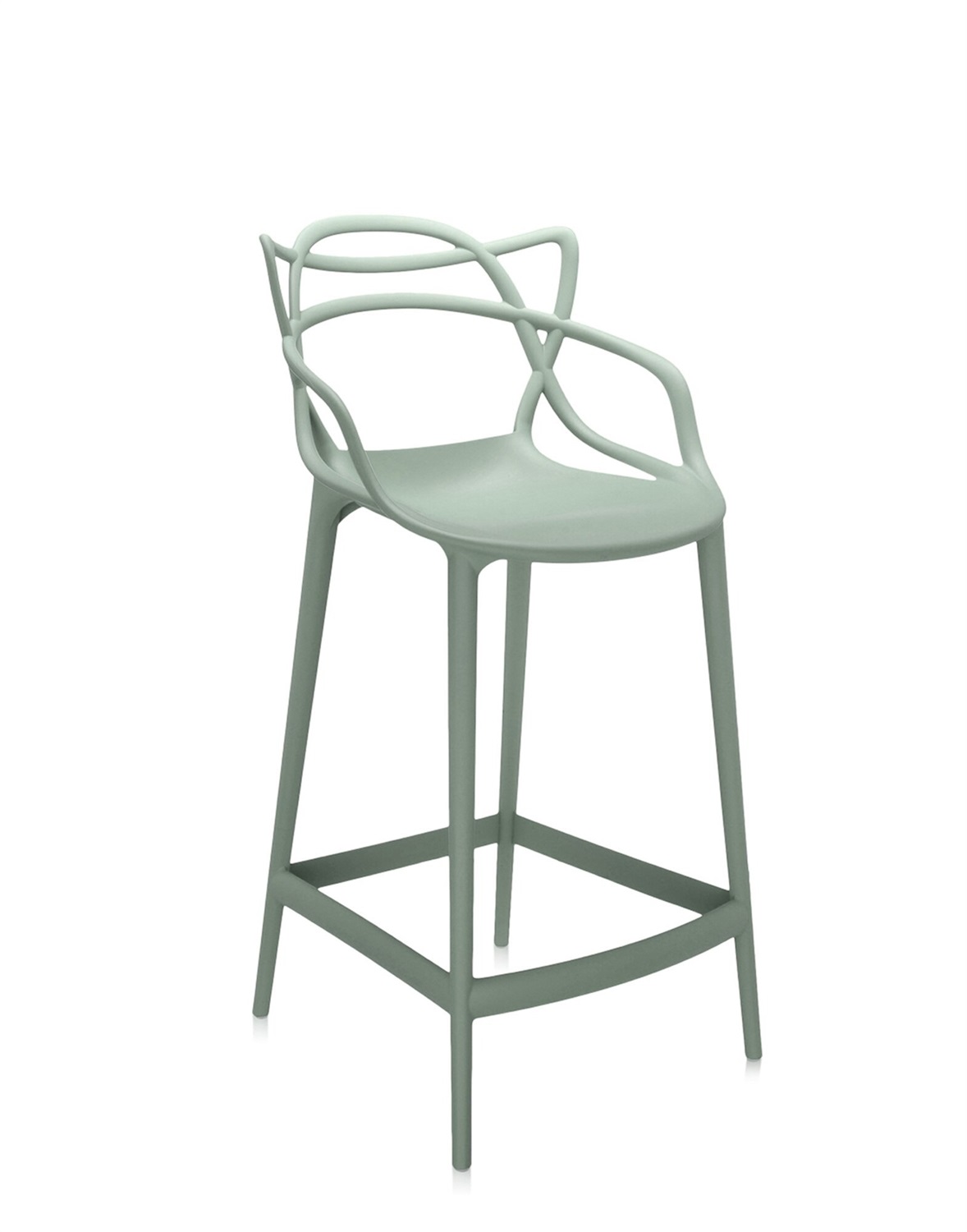 Kartell Masters Stool Sgabello Verde (Salvia) H 65 cm - Design Philippe Starck