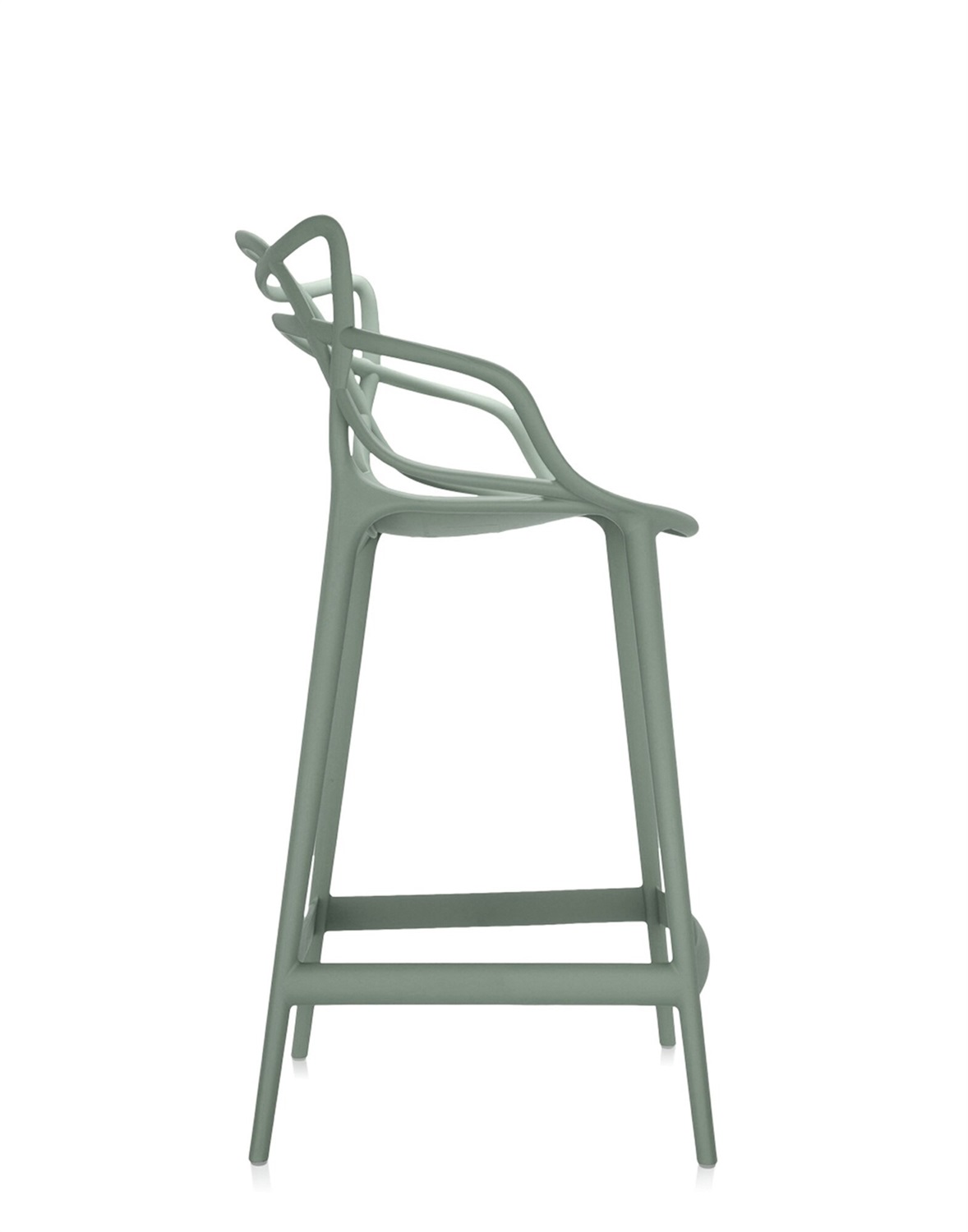 Kartell Masters Stool Sgabello Verde (Salvia) H 65 cm - Design Philippe Starck