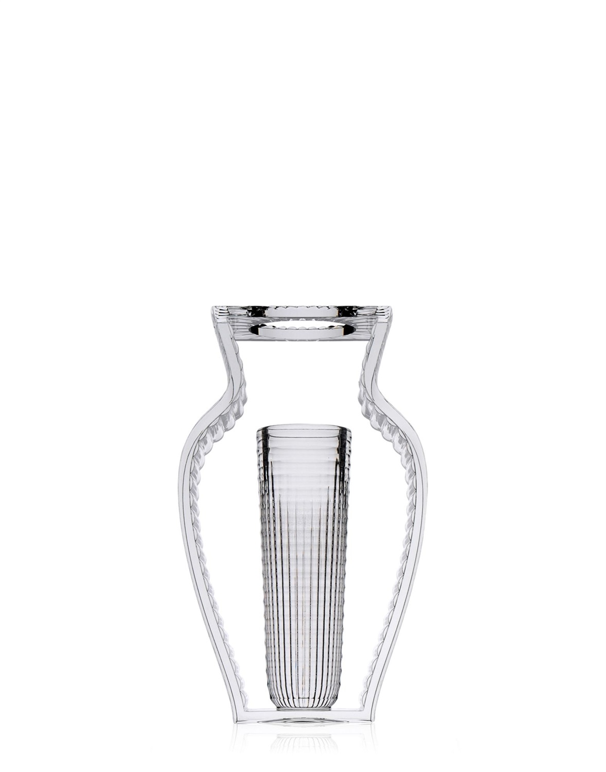 Kartell Vaso I Shine - Trasparente in PMMA - Design di Eugeni Quitllet - Dim: 20x33x9,5 cm