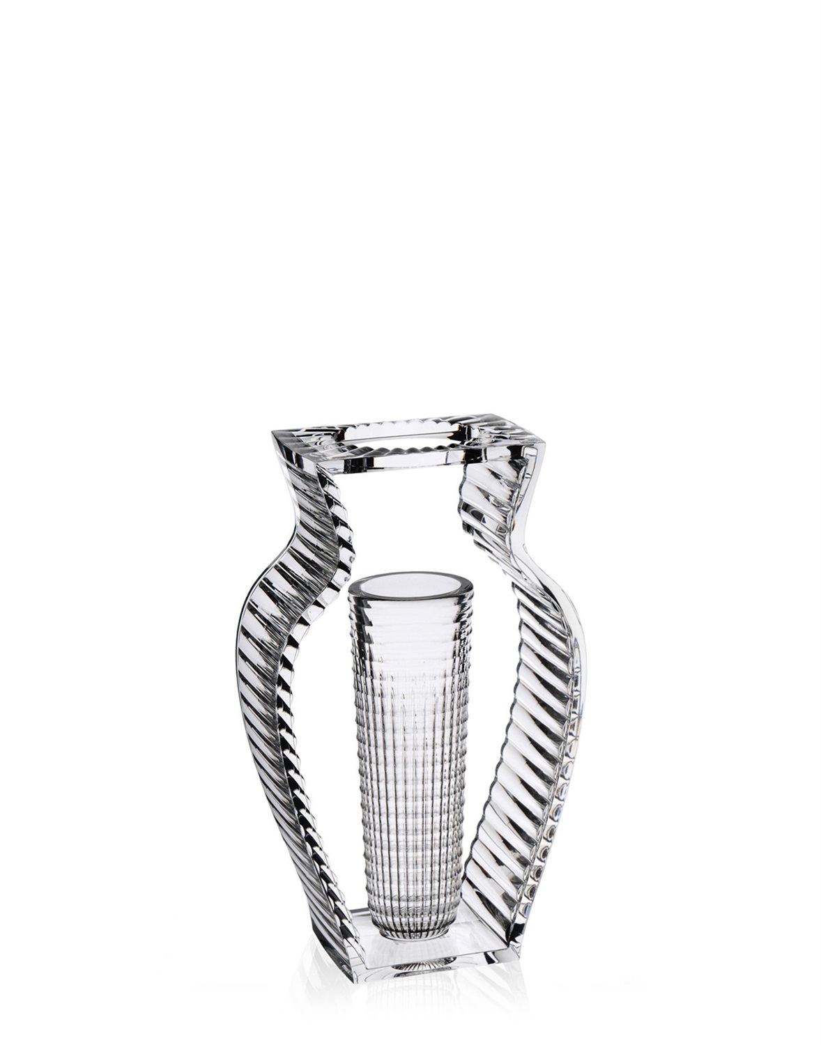 Kartell Vaso I Shine - Trasparente in PMMA - Design di Eugeni Quitllet - Dim: 20x33x9,5 cm