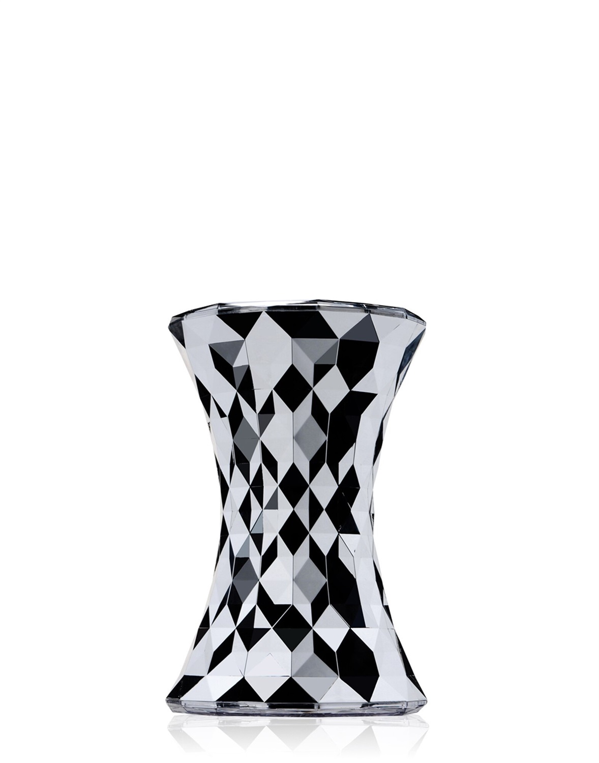 Kartell Sgabello Stone Metallizzato - Design di Marcel Wanders, Ø 30 cm x H 45 cm, Policarbonato, Indoor/Outdoor