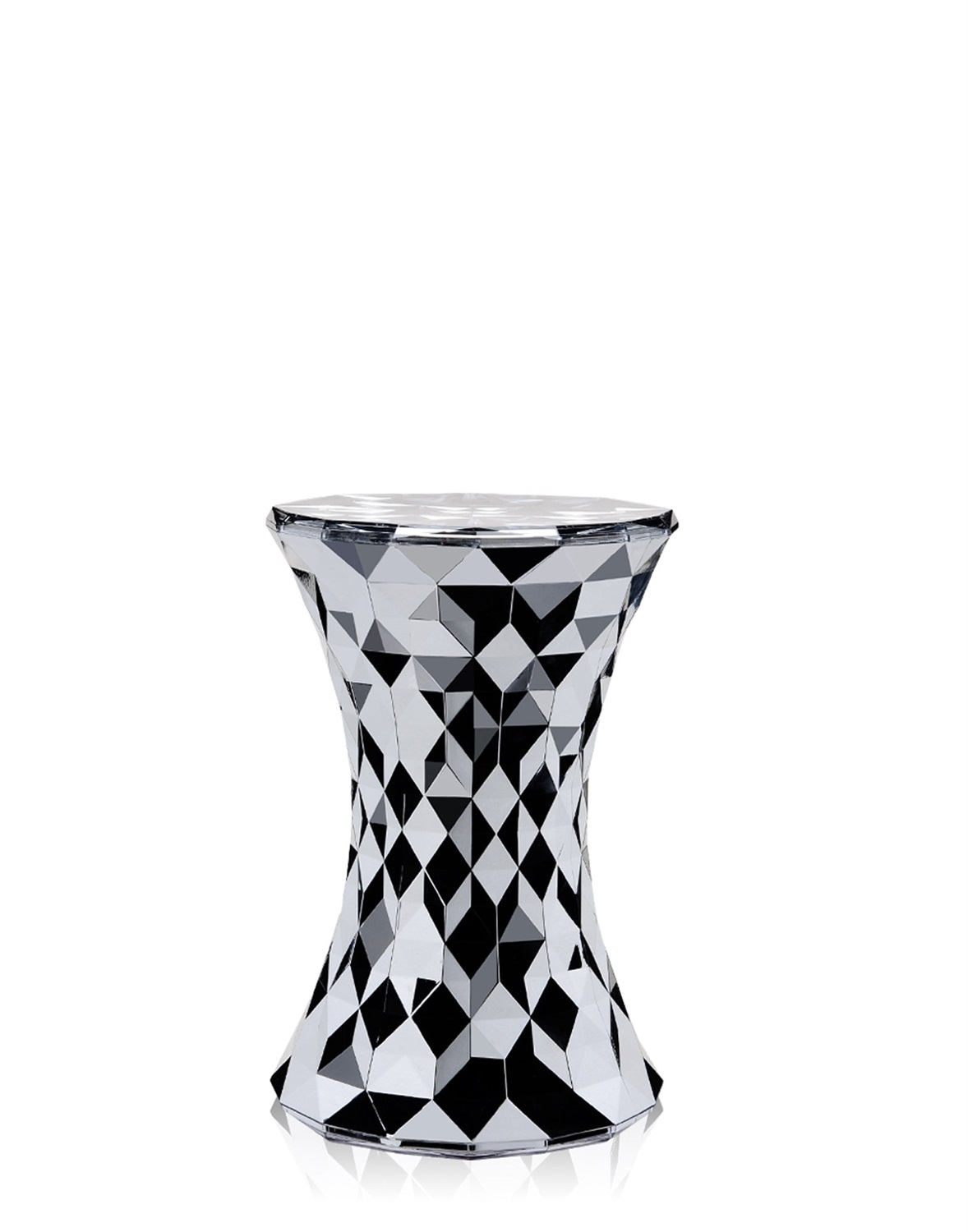 Kartell Sgabello Stone Metallizzato - Design di Marcel Wanders, Ø 30 cm x H 45 cm, Policarbonato, Indoor/Outdoor