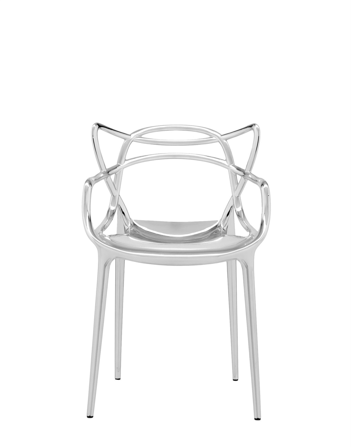 Kartell Masters Sedia Impilabile Cromata - Design Philippe Starck e Eugeni Quitllet - Metallo e Tecnopolimero Riciclato