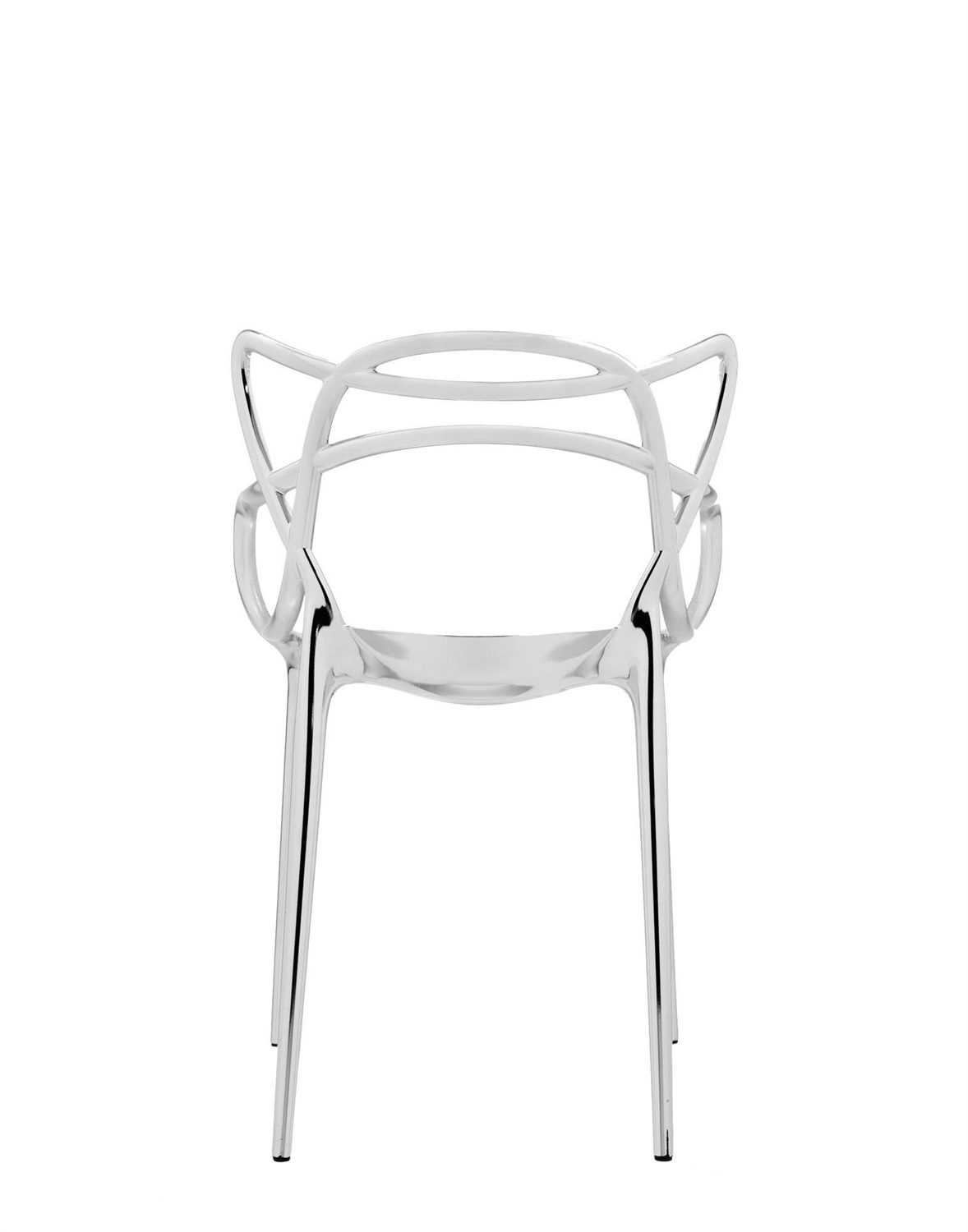 Kartell Masters Sedia Impilabile Cromata - Design Philippe Starck e Eugeni Quitllet - Metallo e Tecnopolimero Riciclato